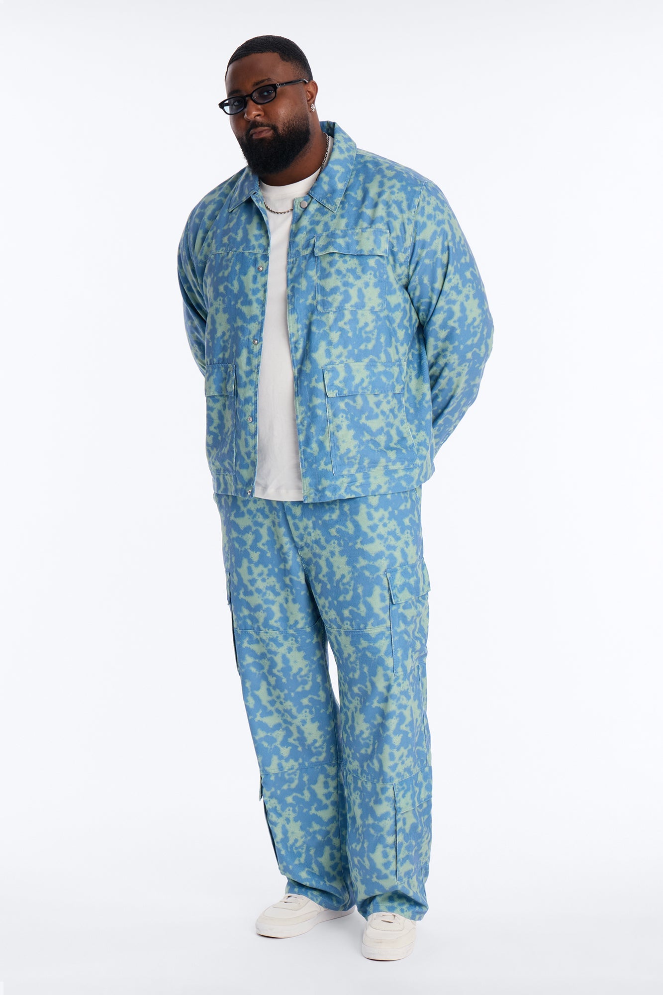 Terrain Drip Textured Chore Jacket - Blue