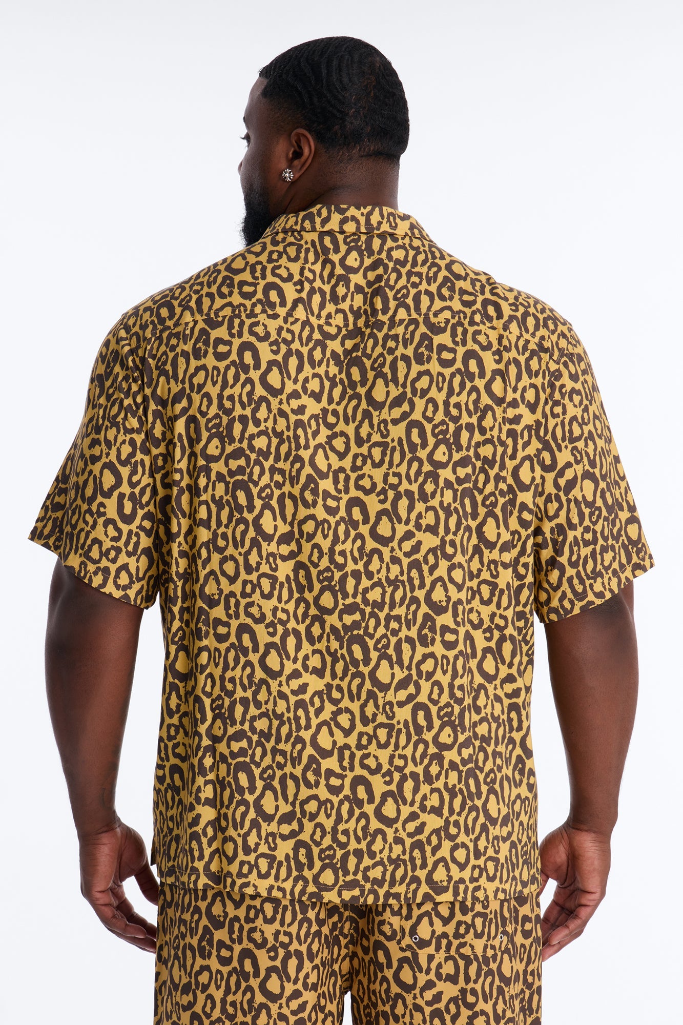 Loyalty In The Wild Short Sleeve Cuban Collar Shirt - Leopard