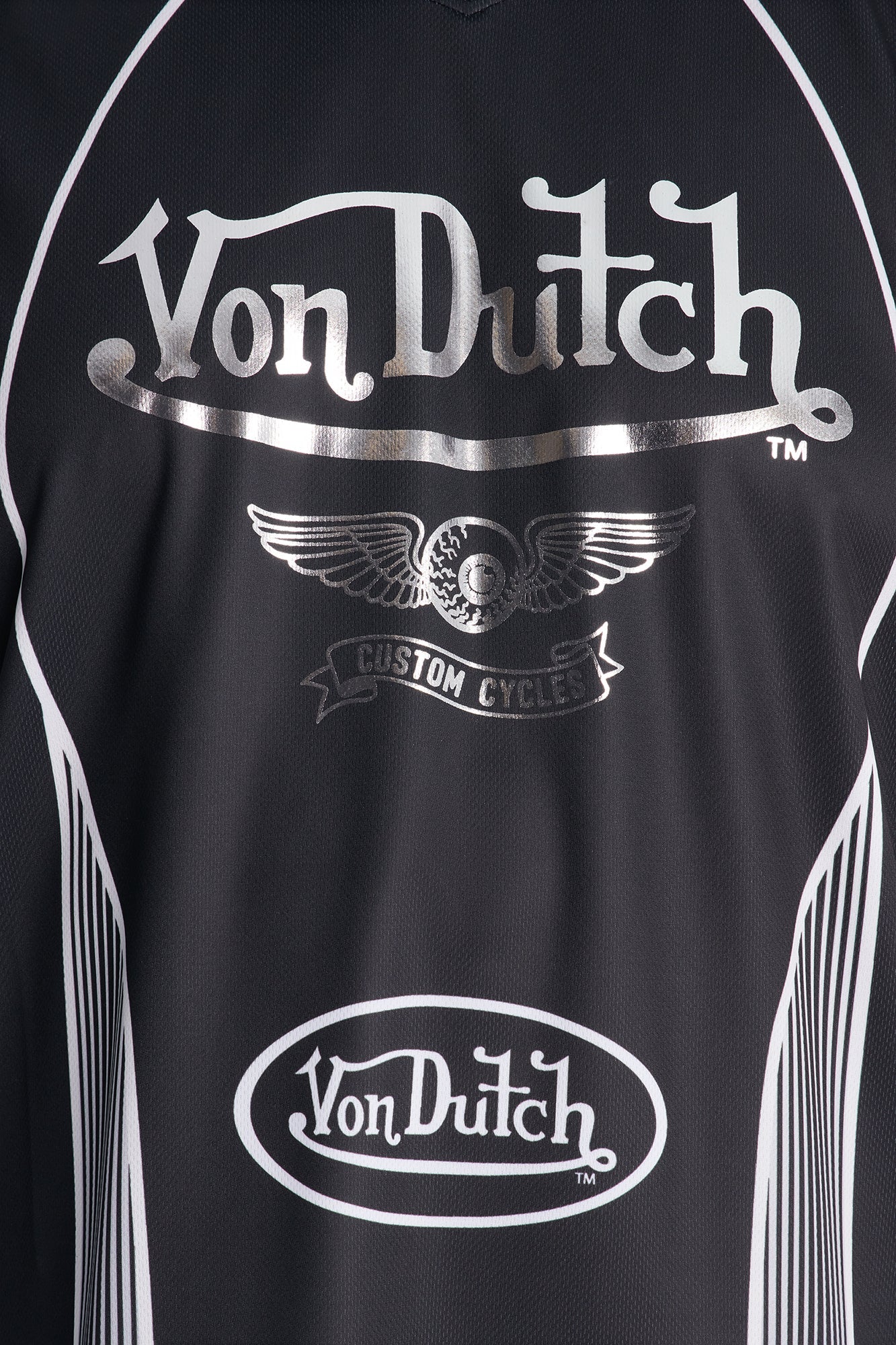 Von Dutch Chrome Flame Jersey - Black