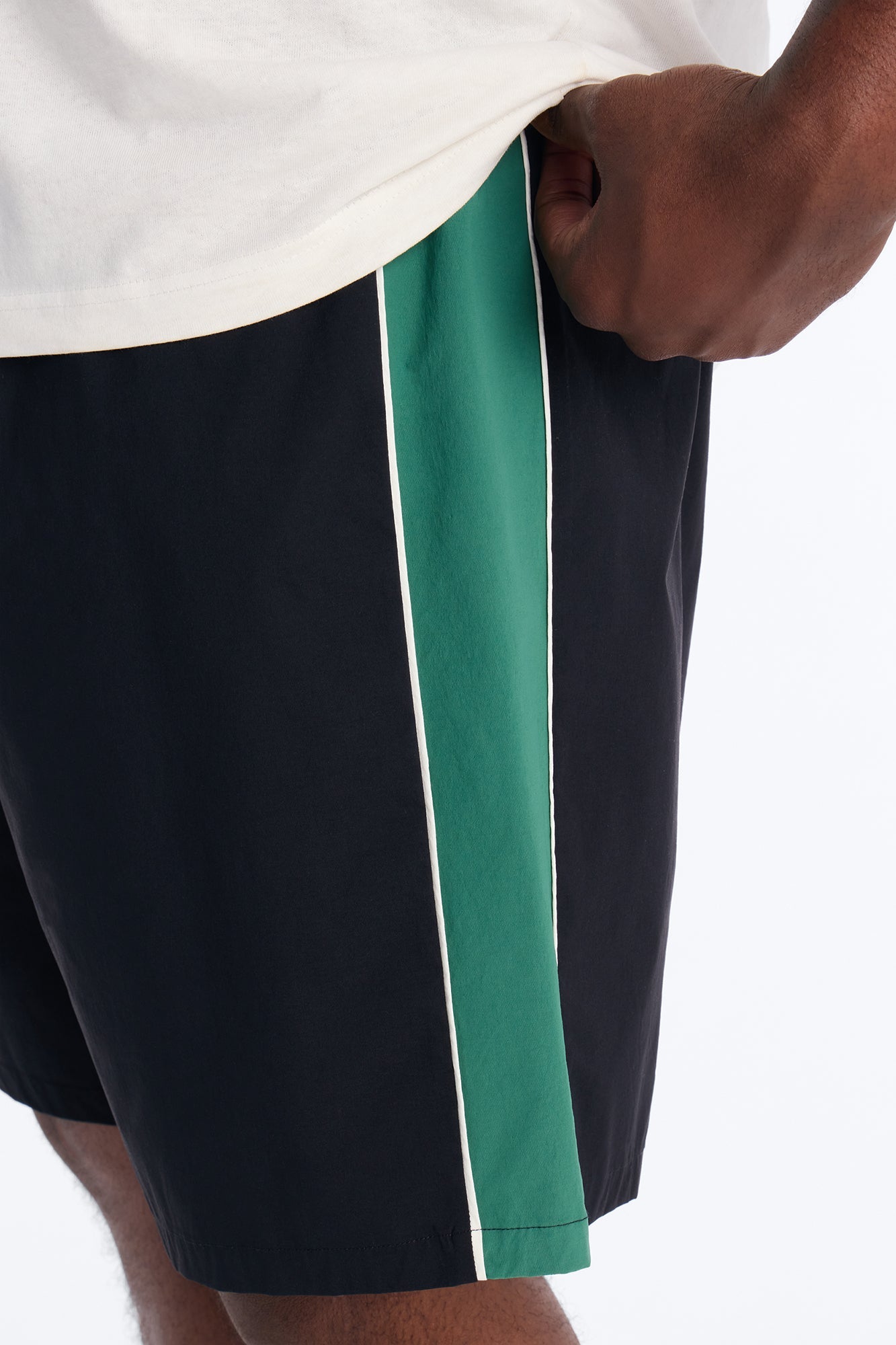 Everyday Stretch Paneled Boardshorts 9″ - Black/Green