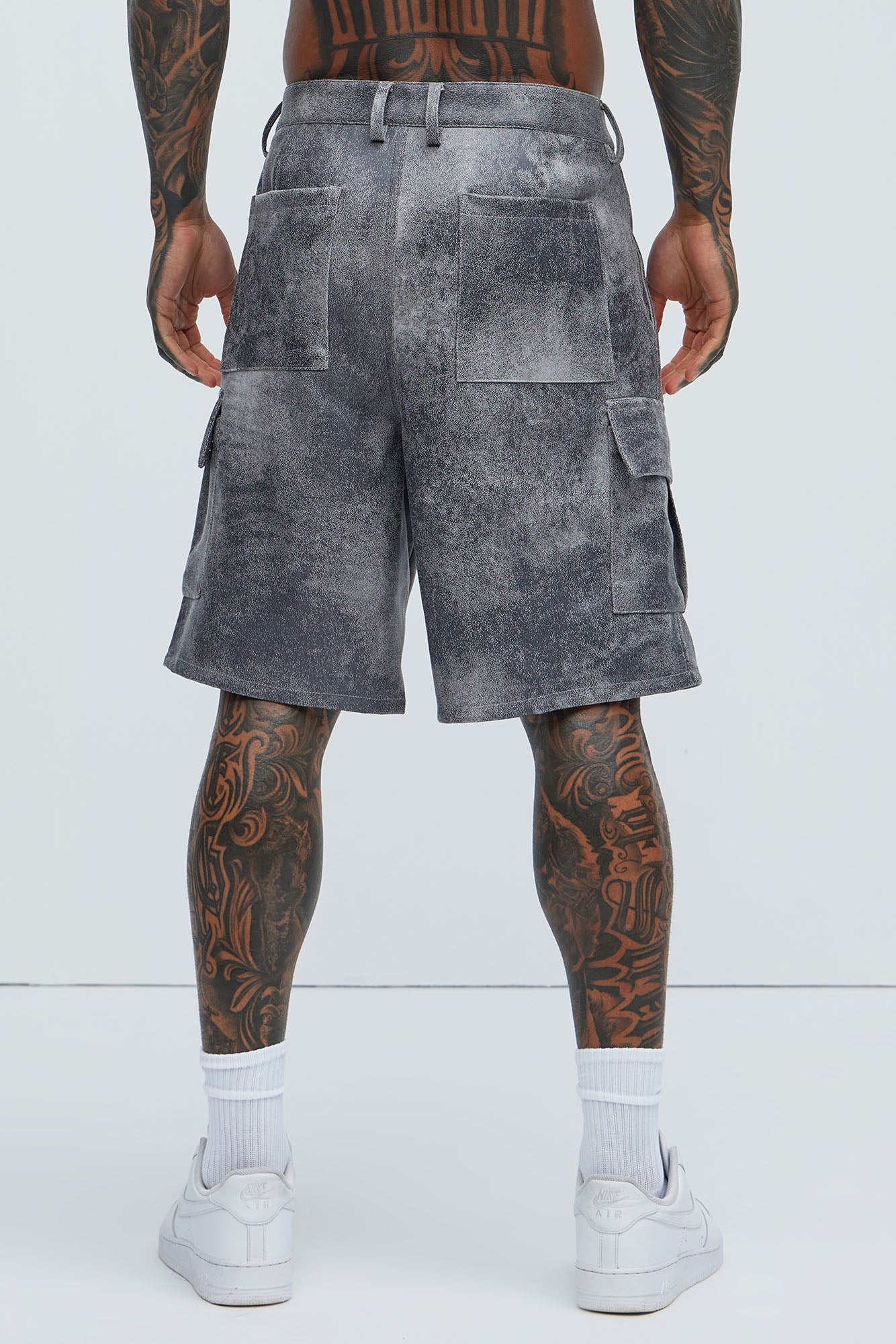 Manor Distressed Shorts - Grey