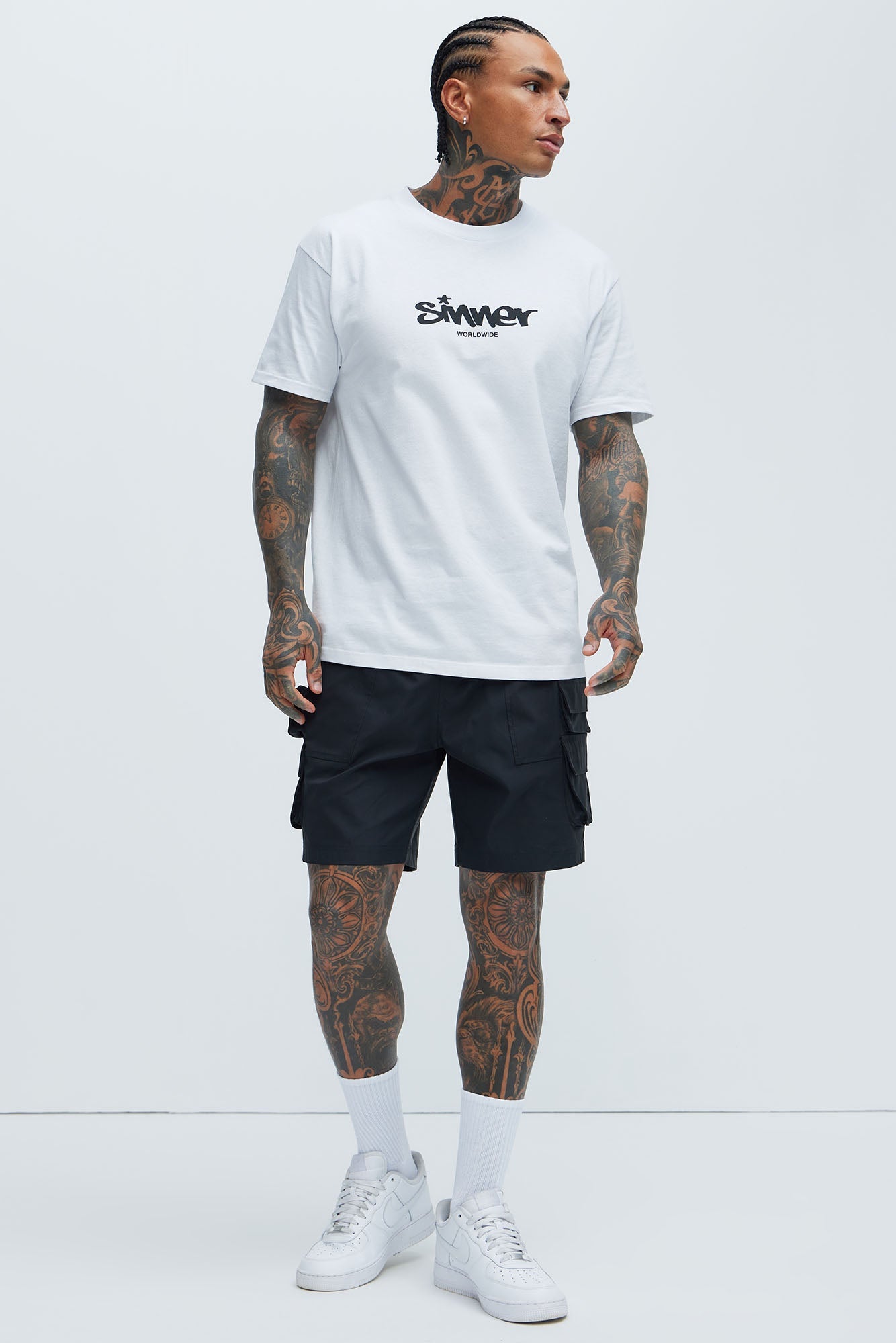 Catch Up Nylon Cargo Shorts - Black