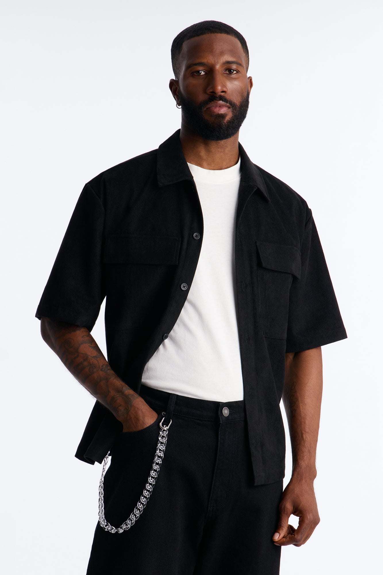 Thick Clear Cuban Link Pant Chain - Clear