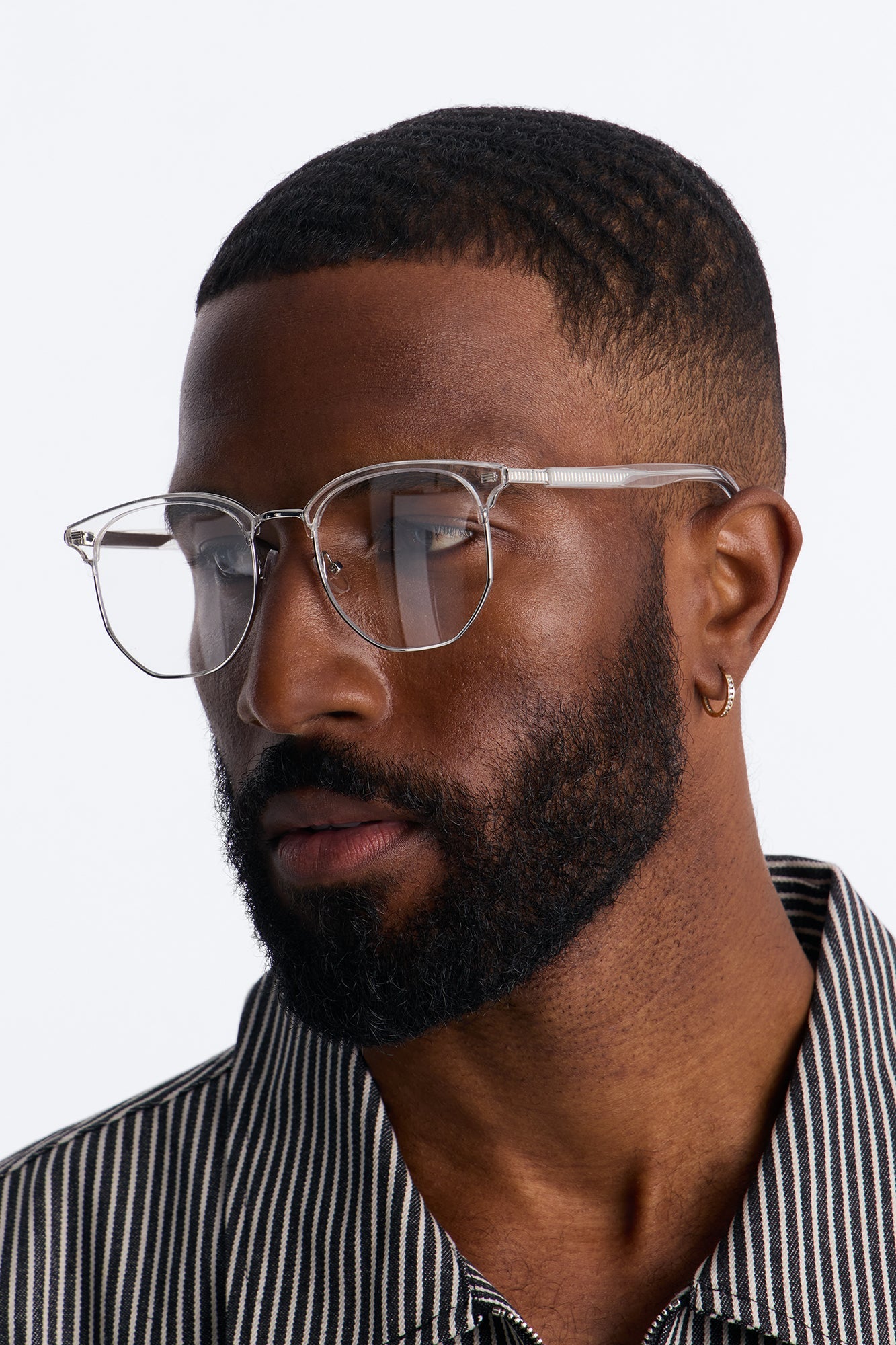 Slow Morning Hours Sunglasses - Clear/Silver