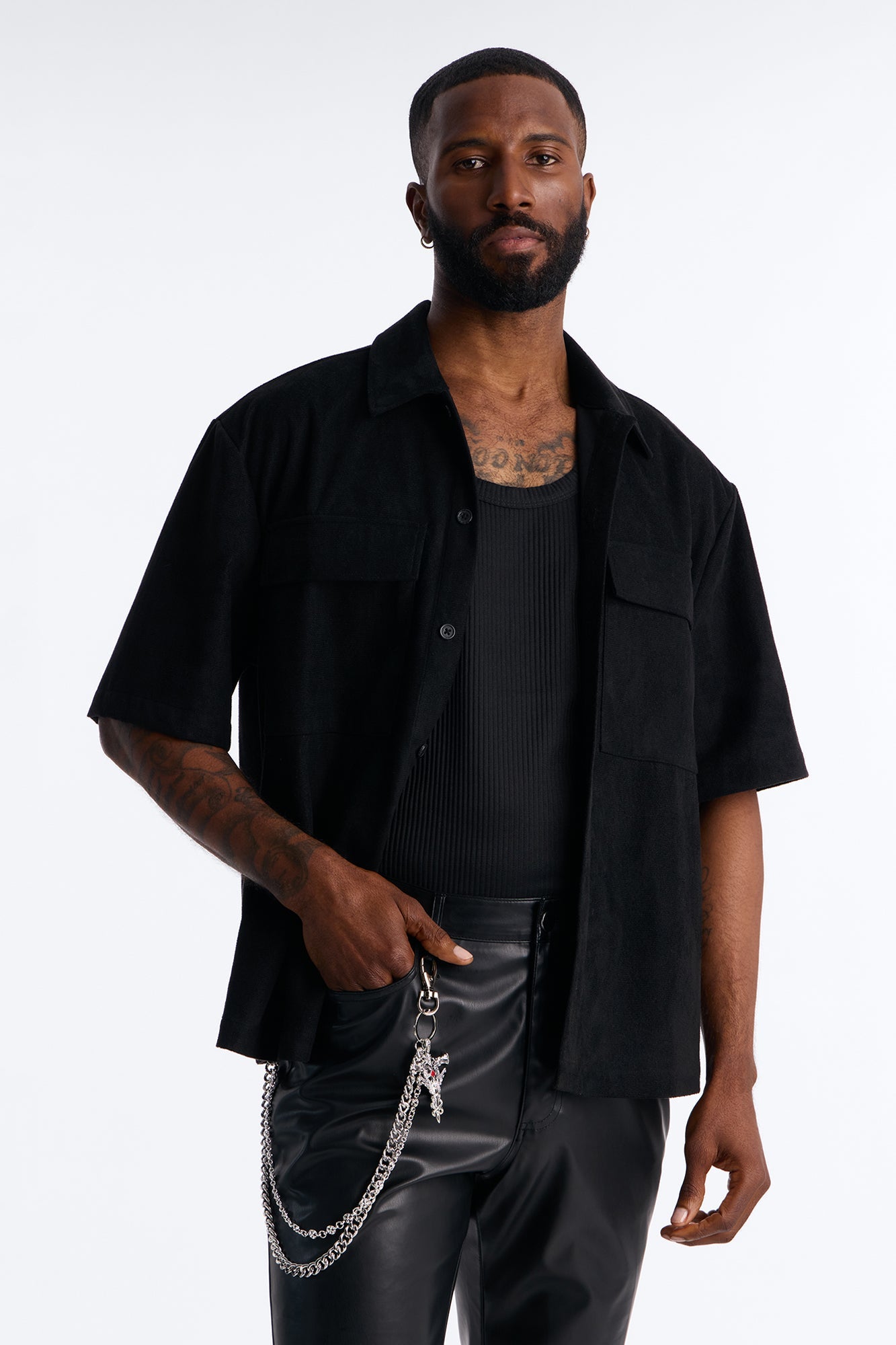 Gothic Healing Layered Pant Chain - Silver