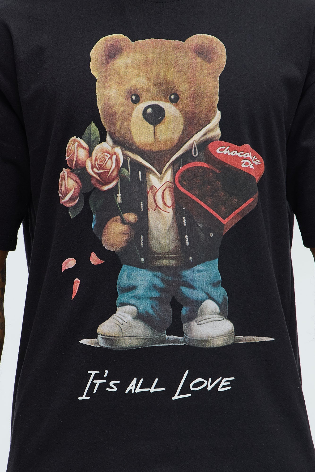 It's All Love Oversized Short Sleeve Tee - Black