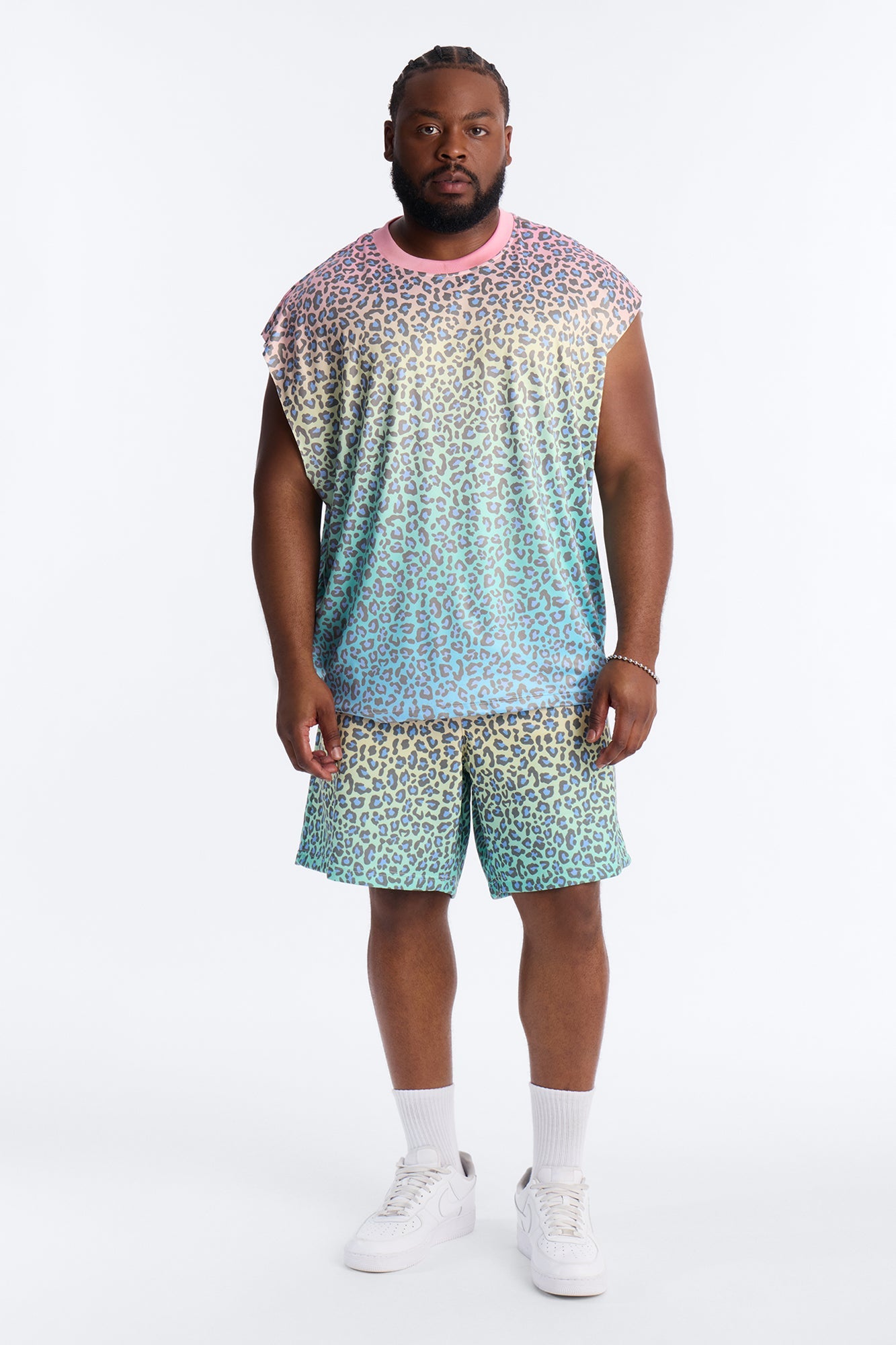 Electric Rave Leopard Relaxed Short - Multi Color