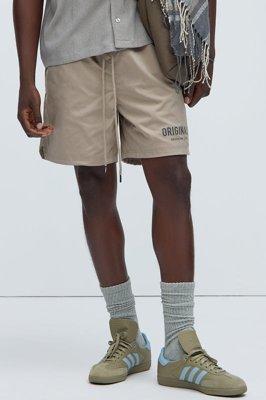 Originals Nylon Warm Up Shorts - Stone