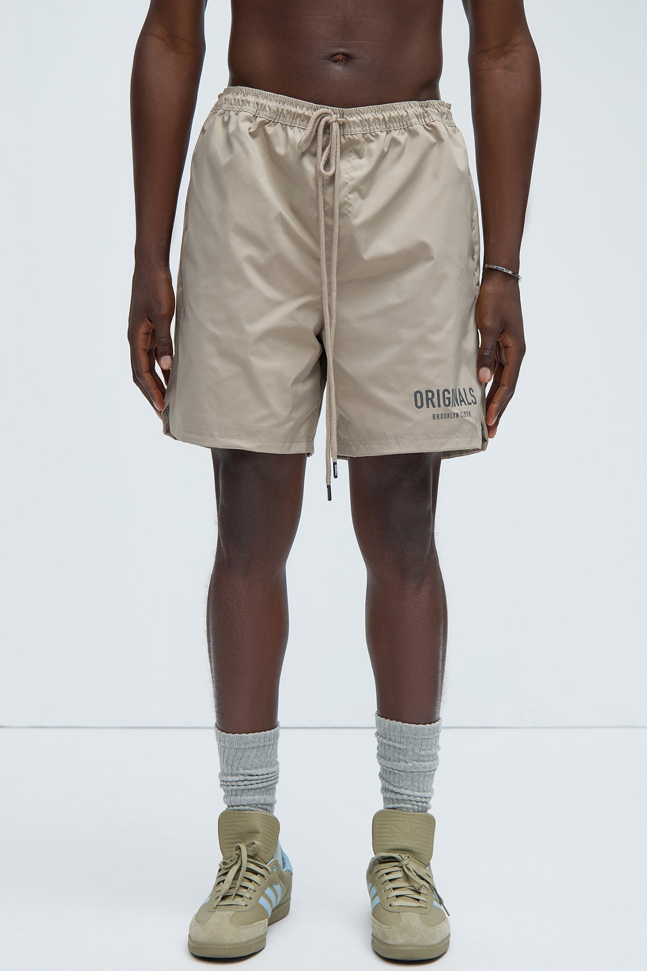 Originals Nylon Warm Up Shorts - Stone