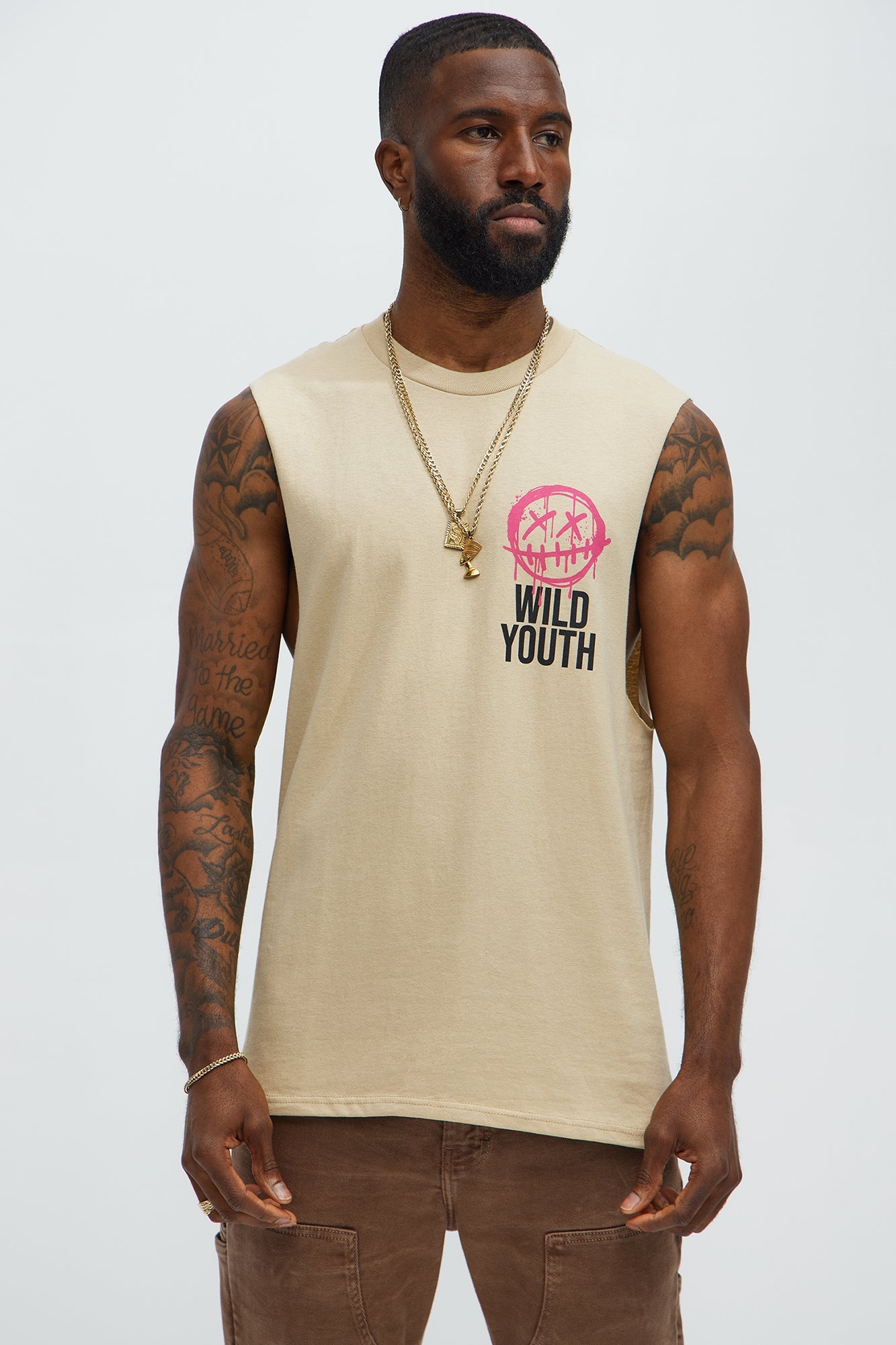 Wild Youth Muscle Tee - Sand