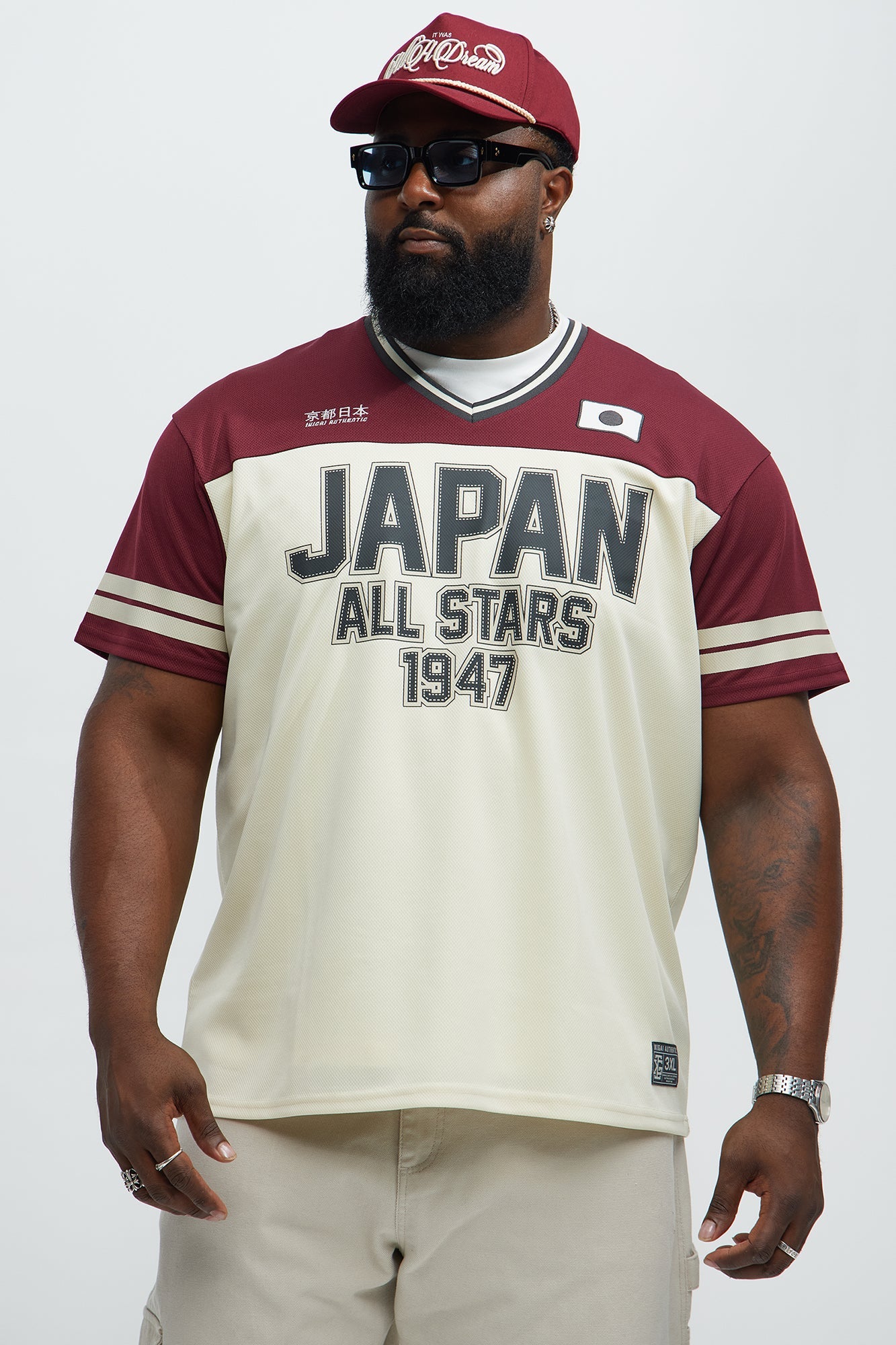 Japan All Stars Jersey - Burgundy/combo