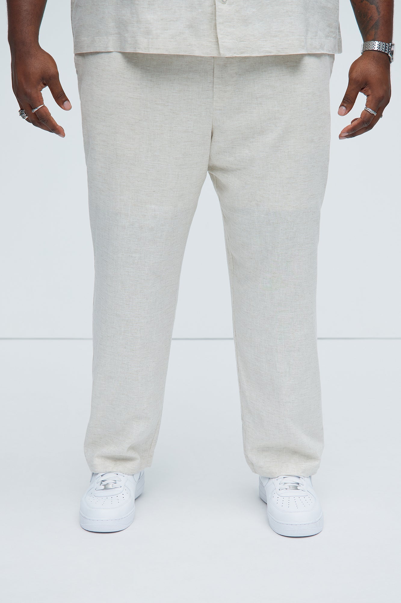 Bahamas Straight Linen Pants - Oatmeal