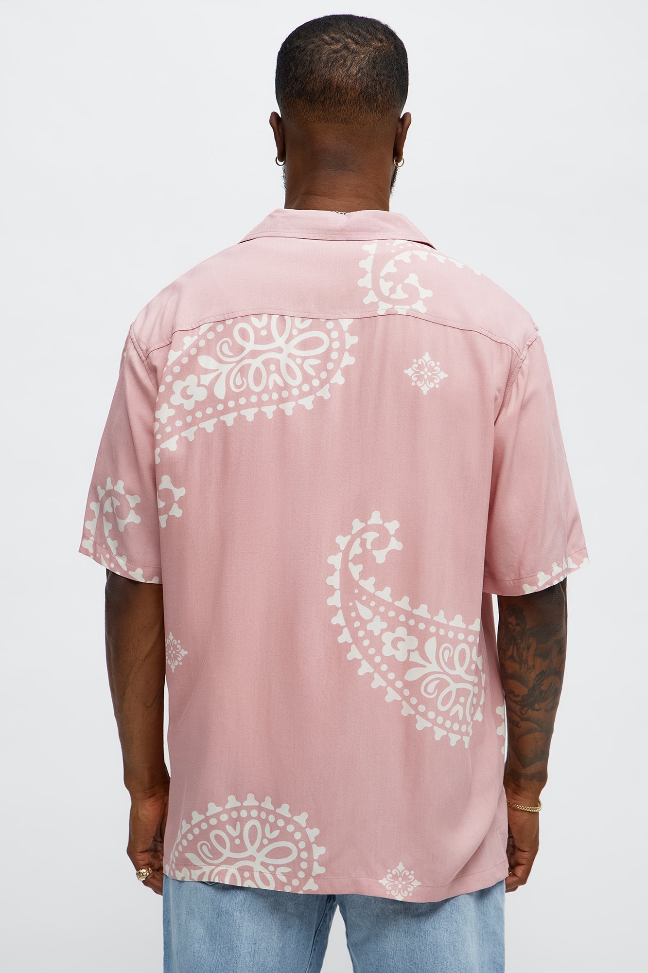 Paisley Rayon Shirt - Pink