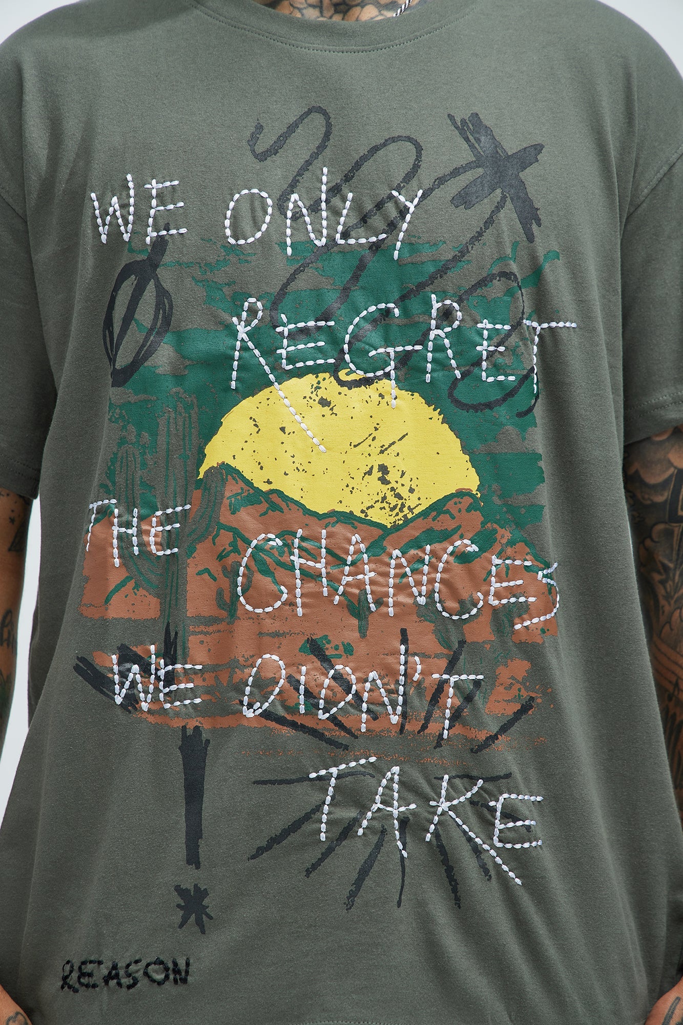 No Regrets Short Sleeve Tee - Olive