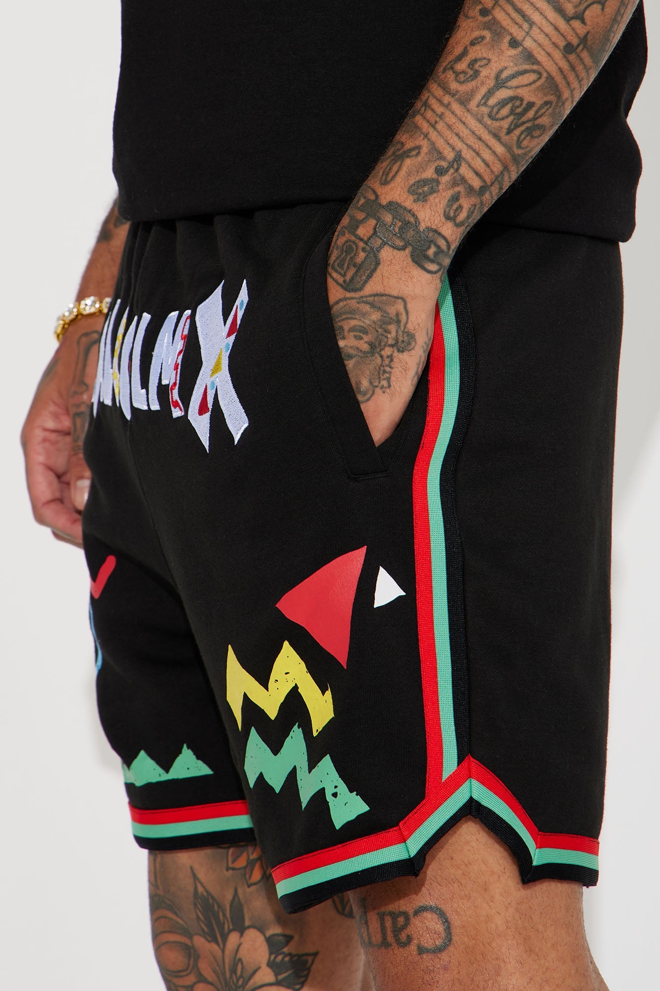 Malcom X Art Shorts - Black