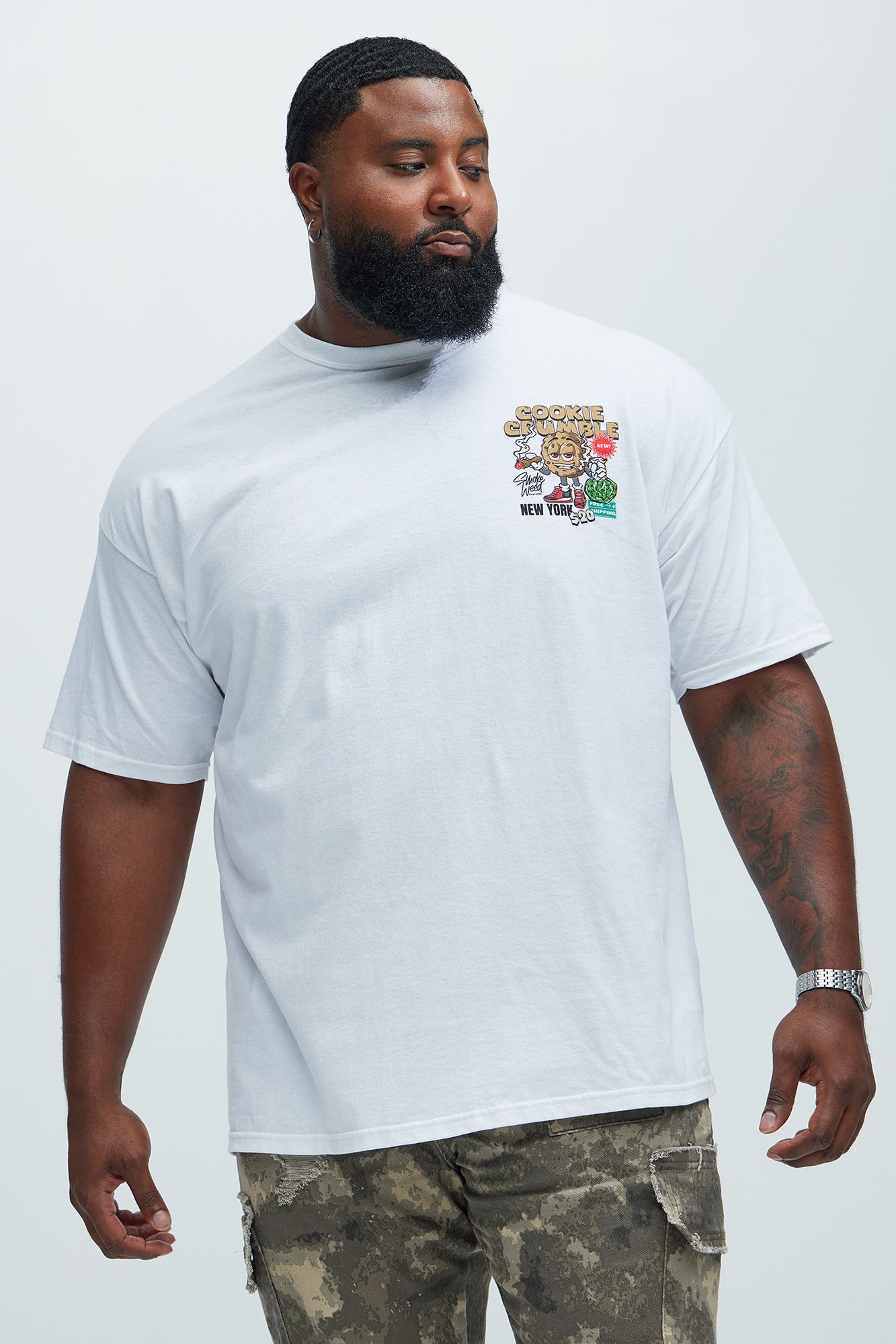 Cookie Crumble Short Sleeve Tee - White