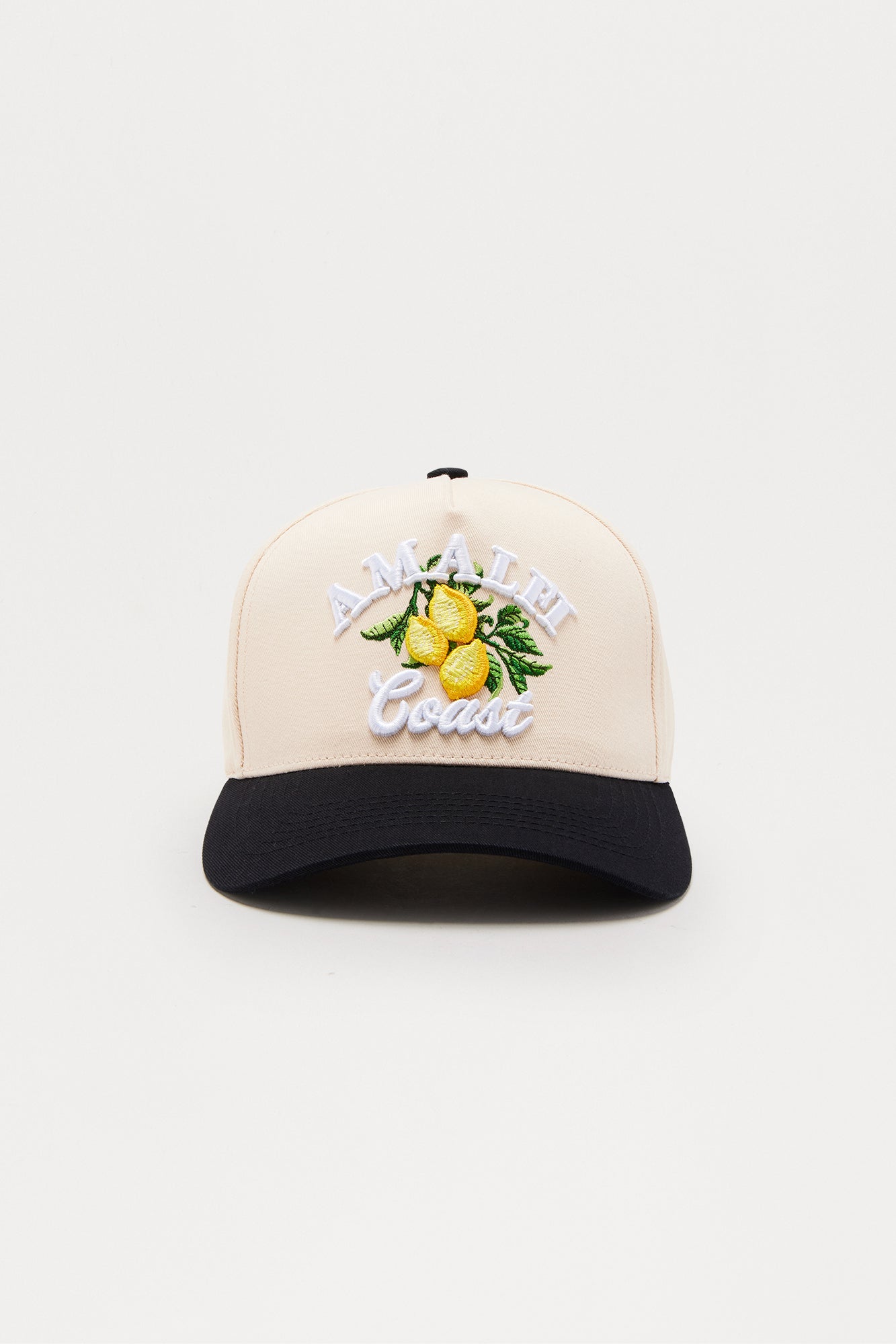 Amalfi Coast Embroidered Snapback Hat - Stone/Combo
