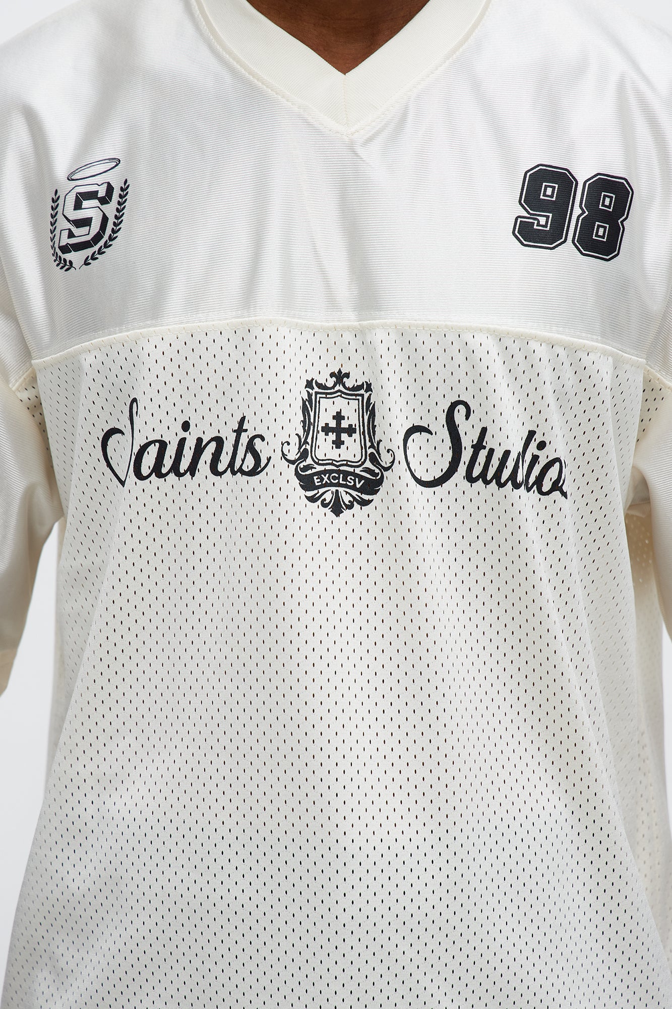 Saints Studios Short Sleeve Soccer Jersey - Off White/combo