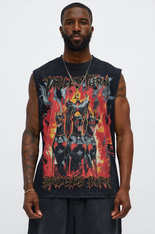 Bridges Burn Muscle Tee - Black
