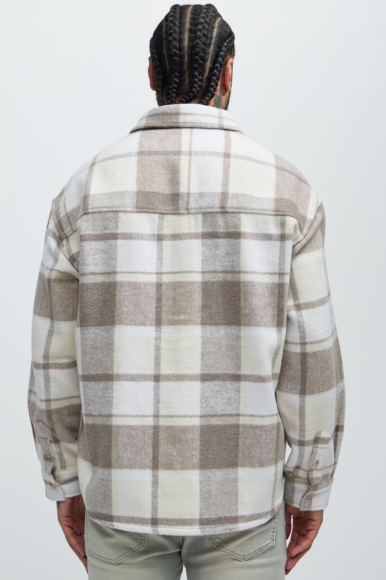 Wanted Plaid Shacket - Cream