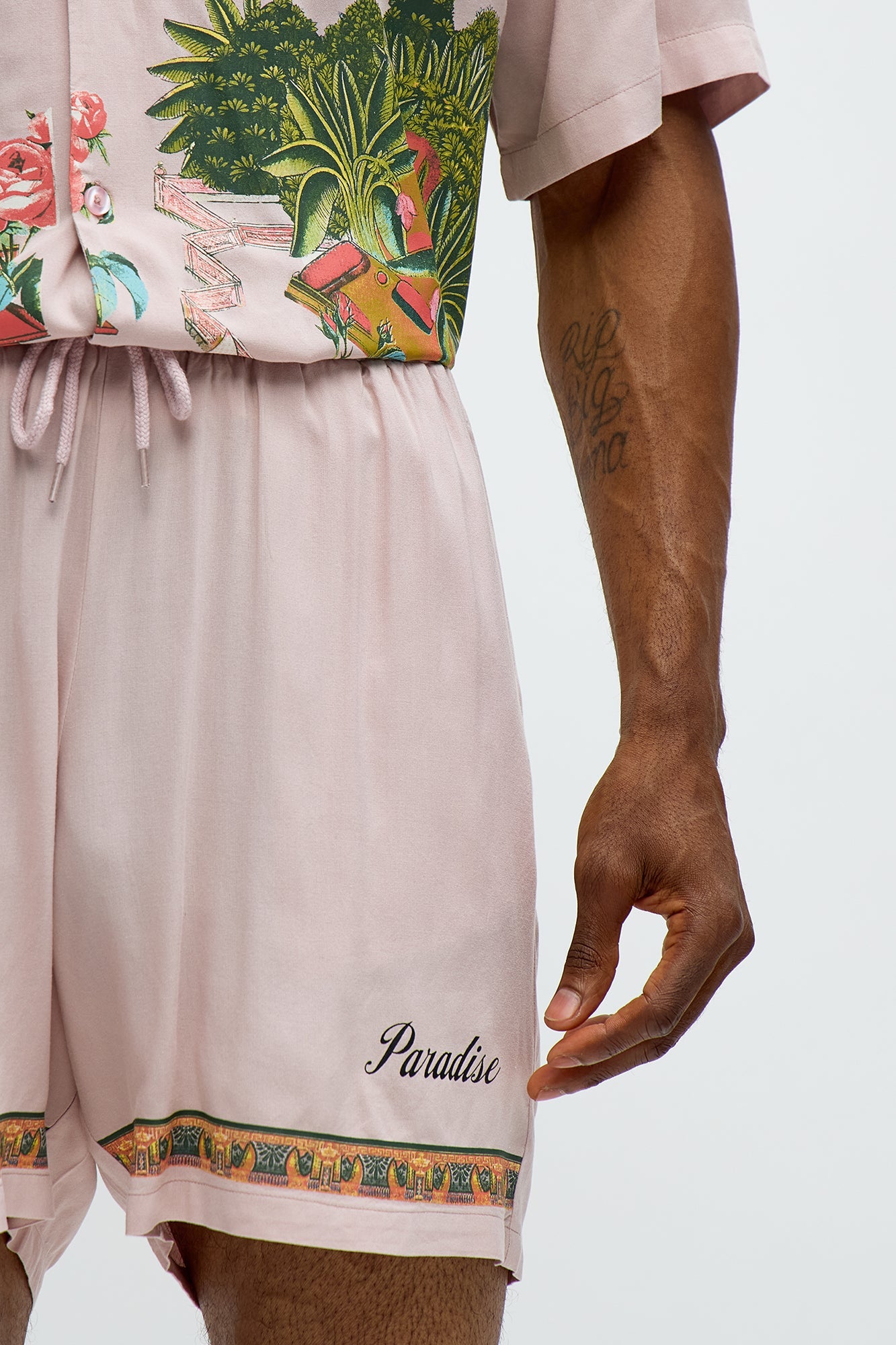 Paradise Set Relaxed Drawstring Short - Pink