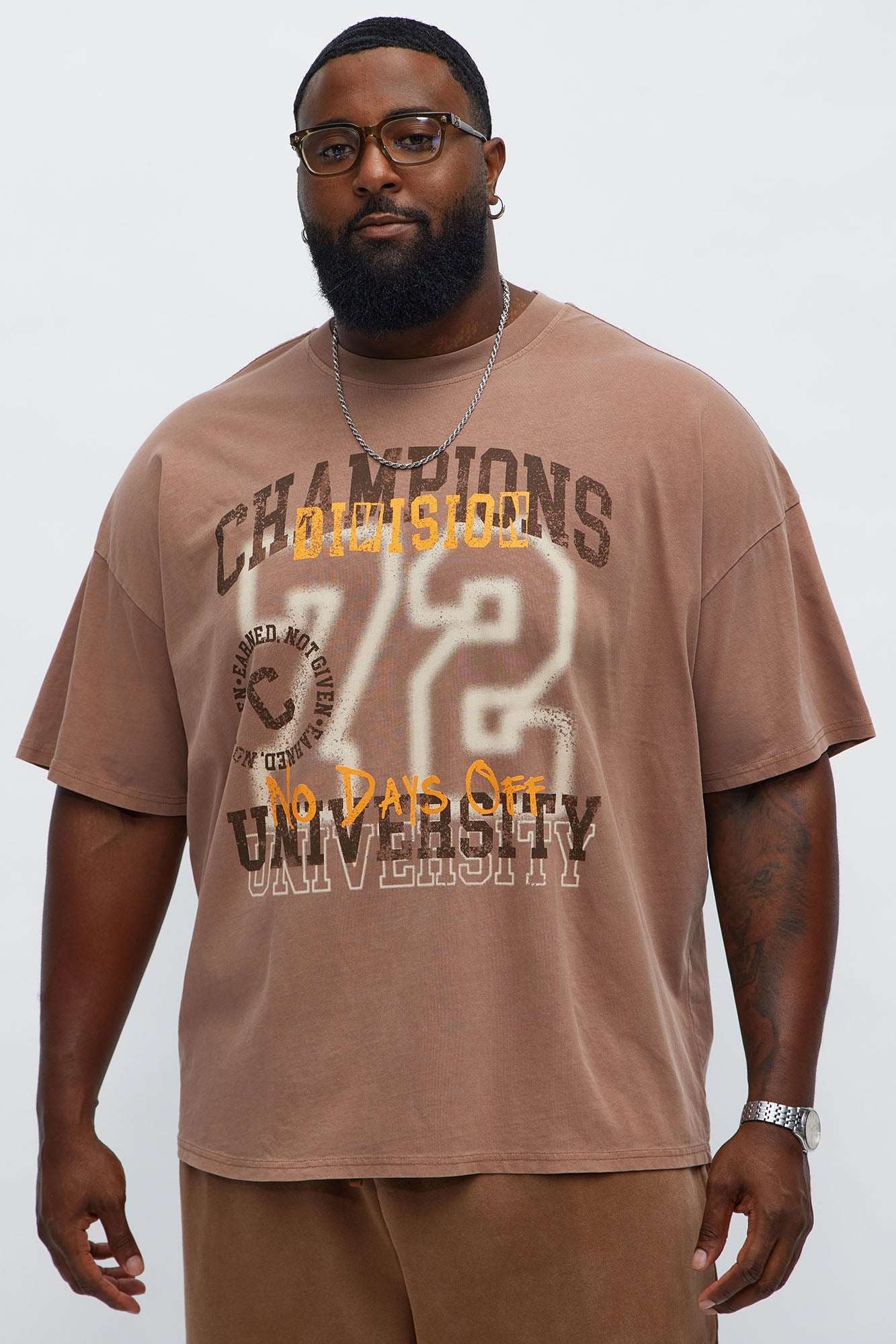 Champions Divisions 72 Oversized Short Sleeve Tee - Brown