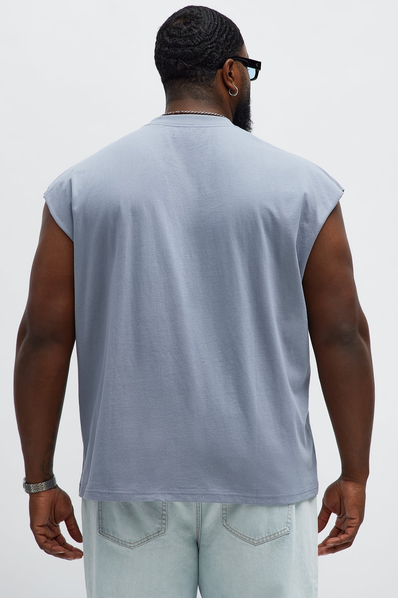 Relaxed Heavyweight Muscle Tee - Grey