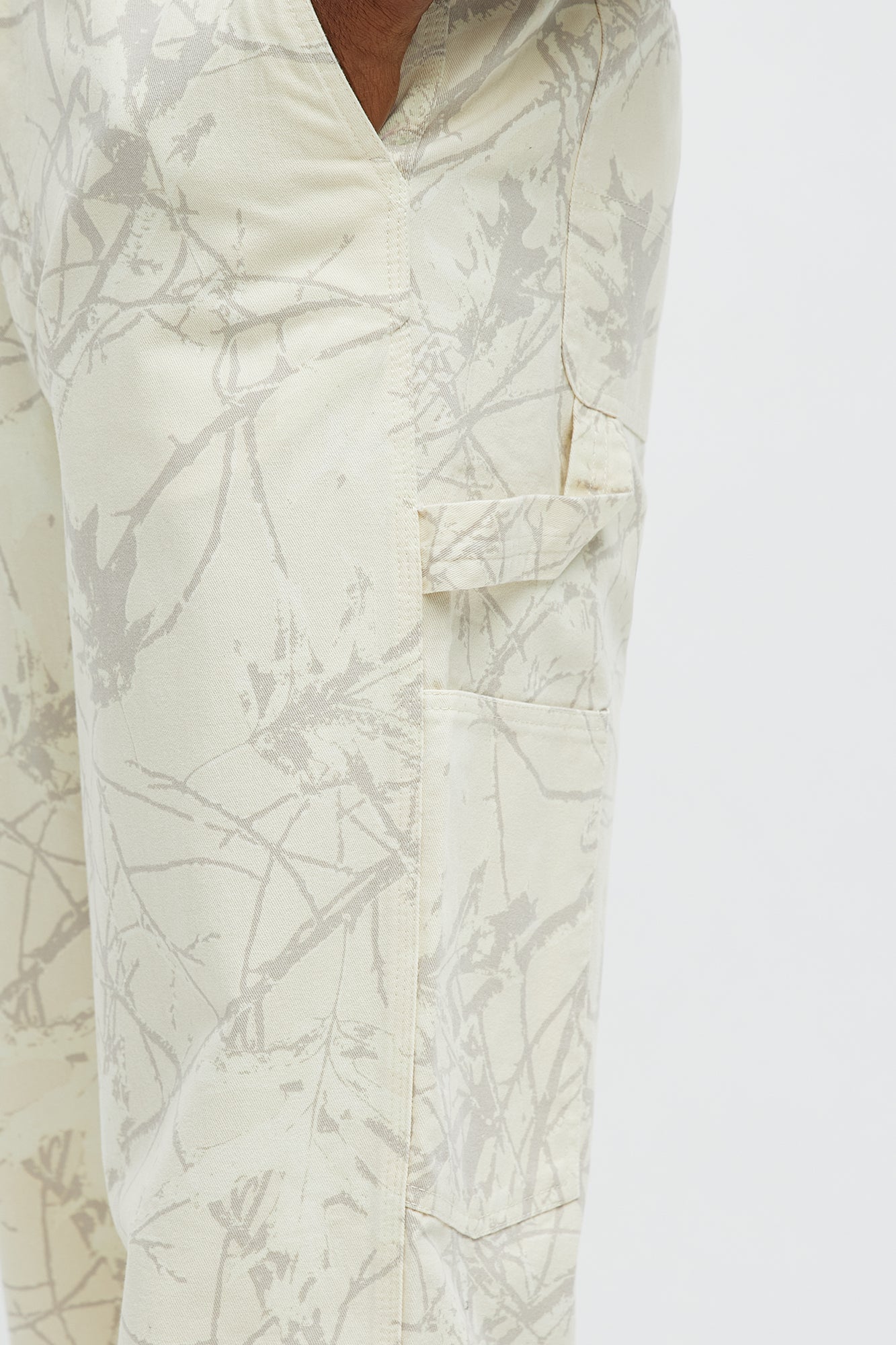 Straight Woodland Mirage Carpenter Pants - Cream