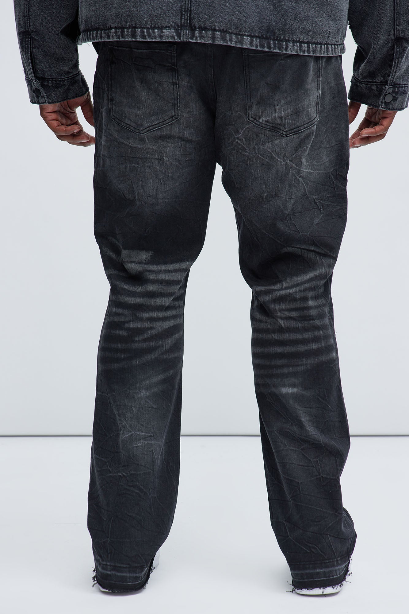 Undercover Slim Stacked Flare Jeans - Black Wash