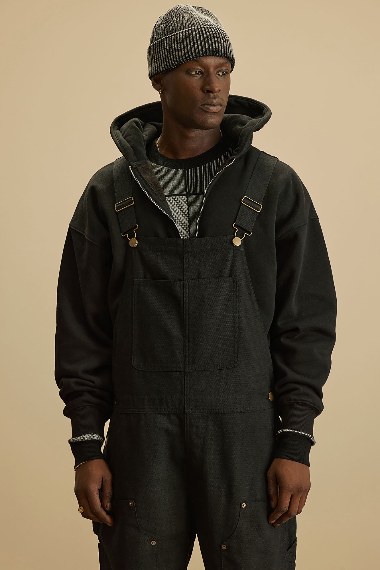 Alexander Utility Canvas Overalls - Black