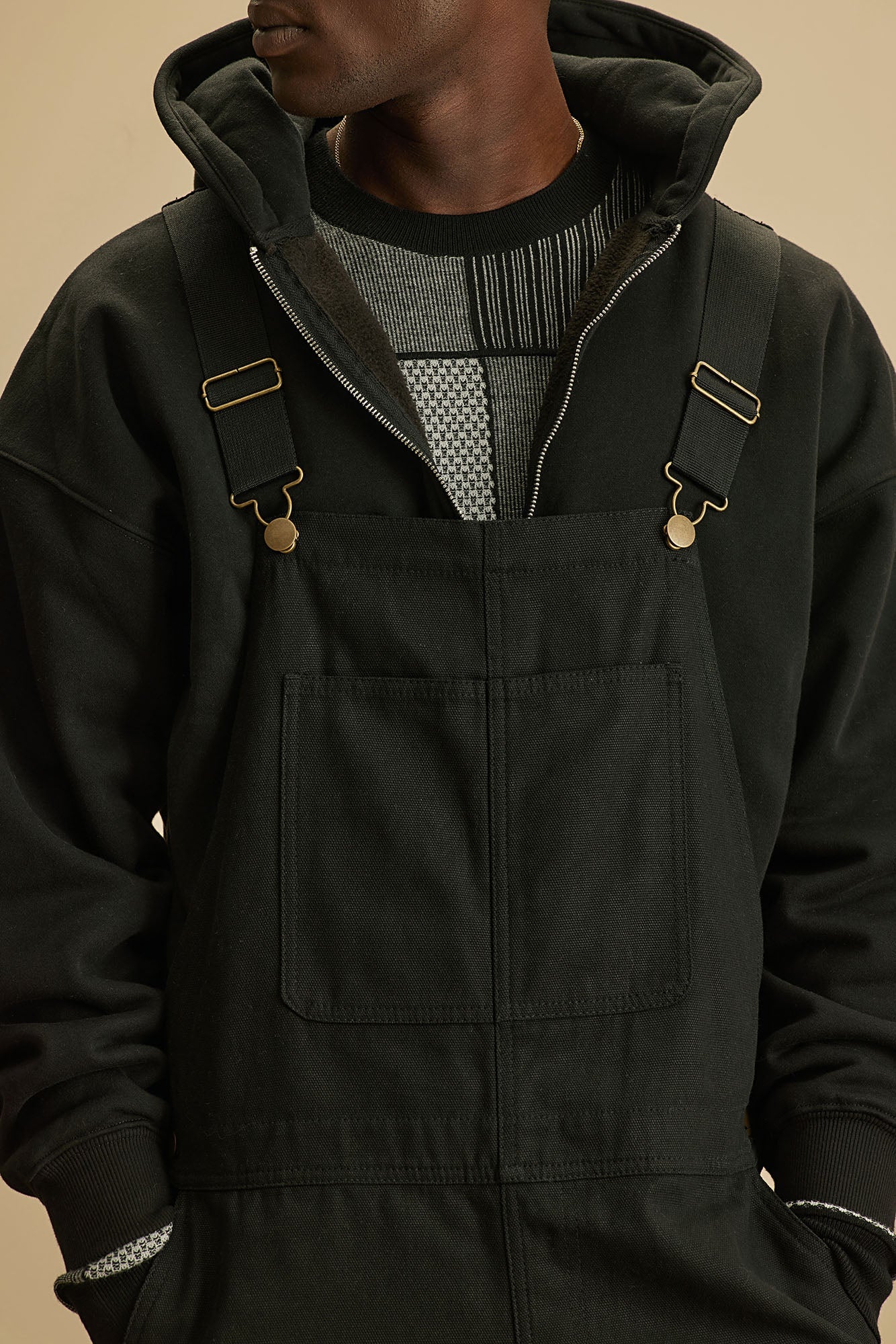 Alexander Utility Canvas Overalls - Black