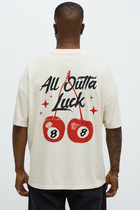 All Outta Luck Oversized Short Sleeve Tee - Cream