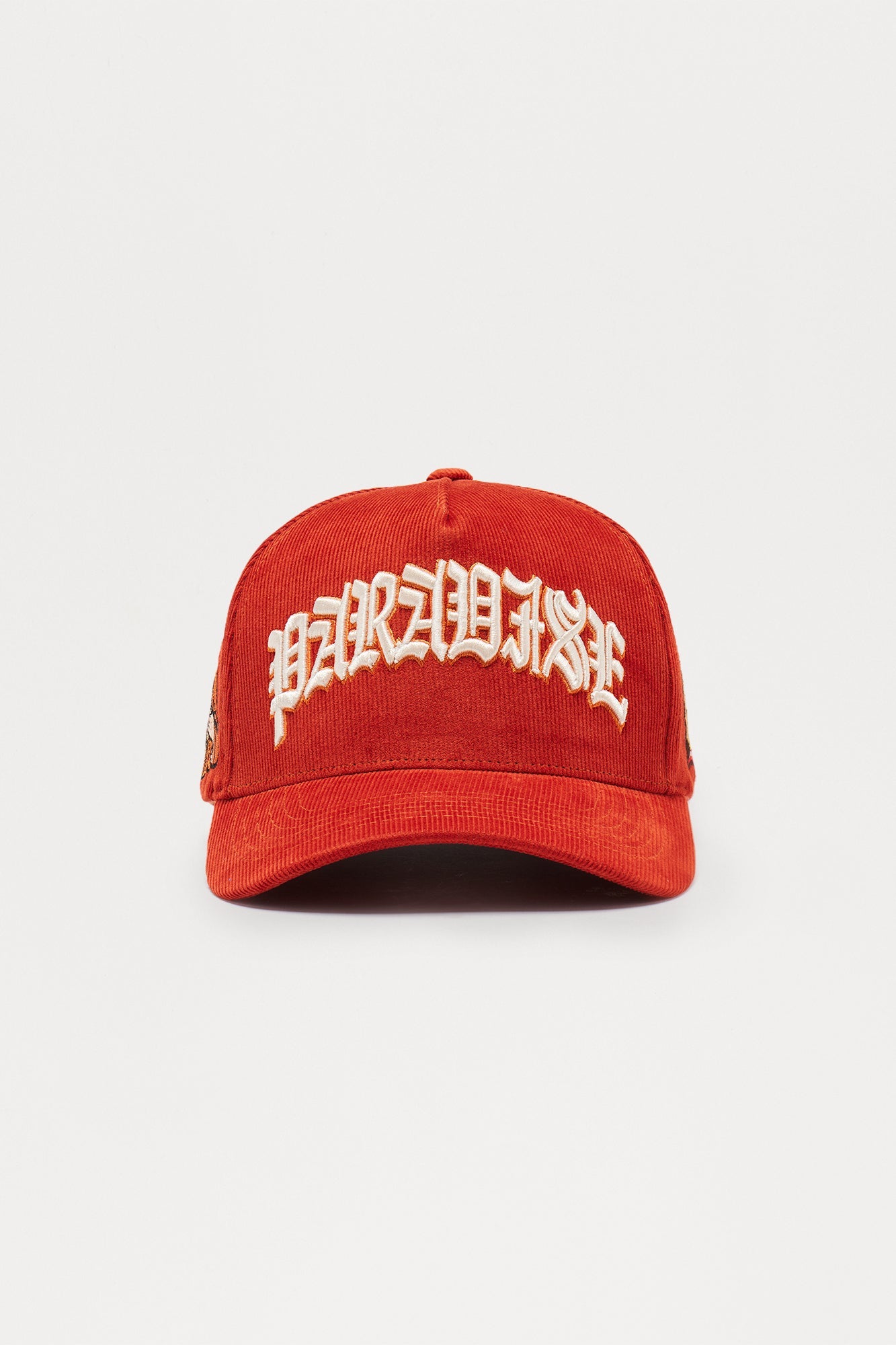 Paradise Structured Corduroy Snapback Hat - Rust