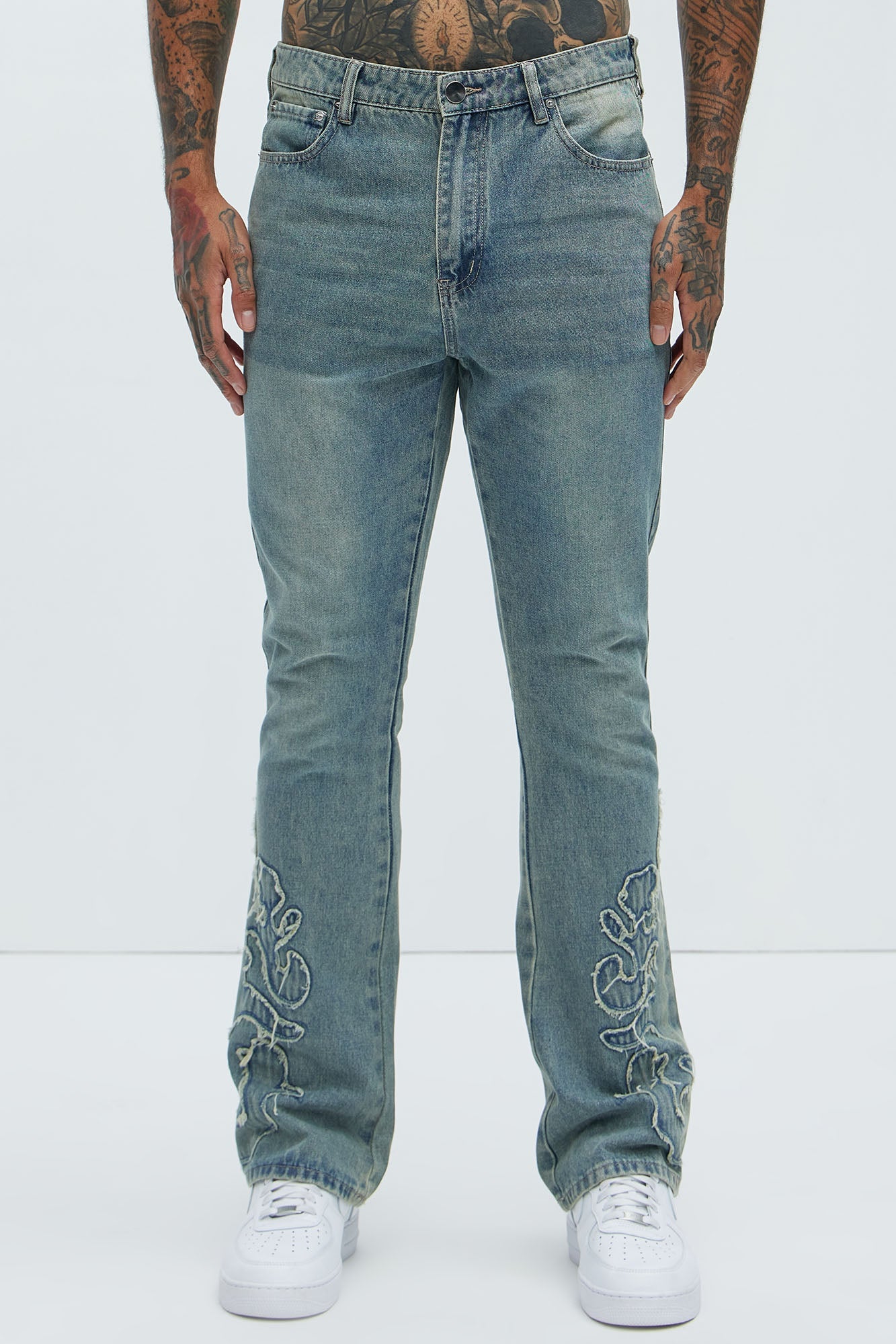 Tumble Slim Flare Jeans - Light Blue Wash