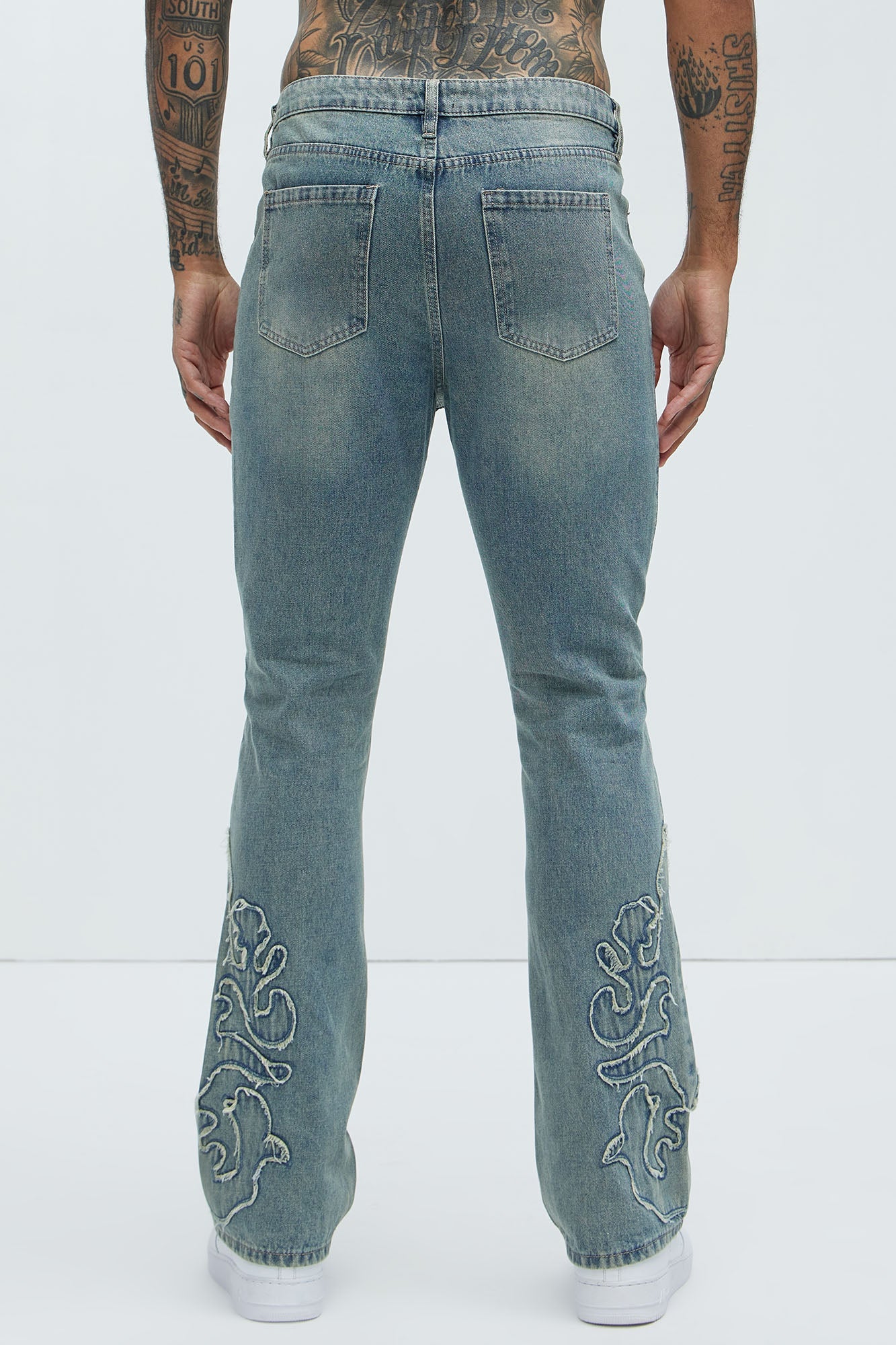 Tumble Slim Flare Jeans - Light Blue Wash