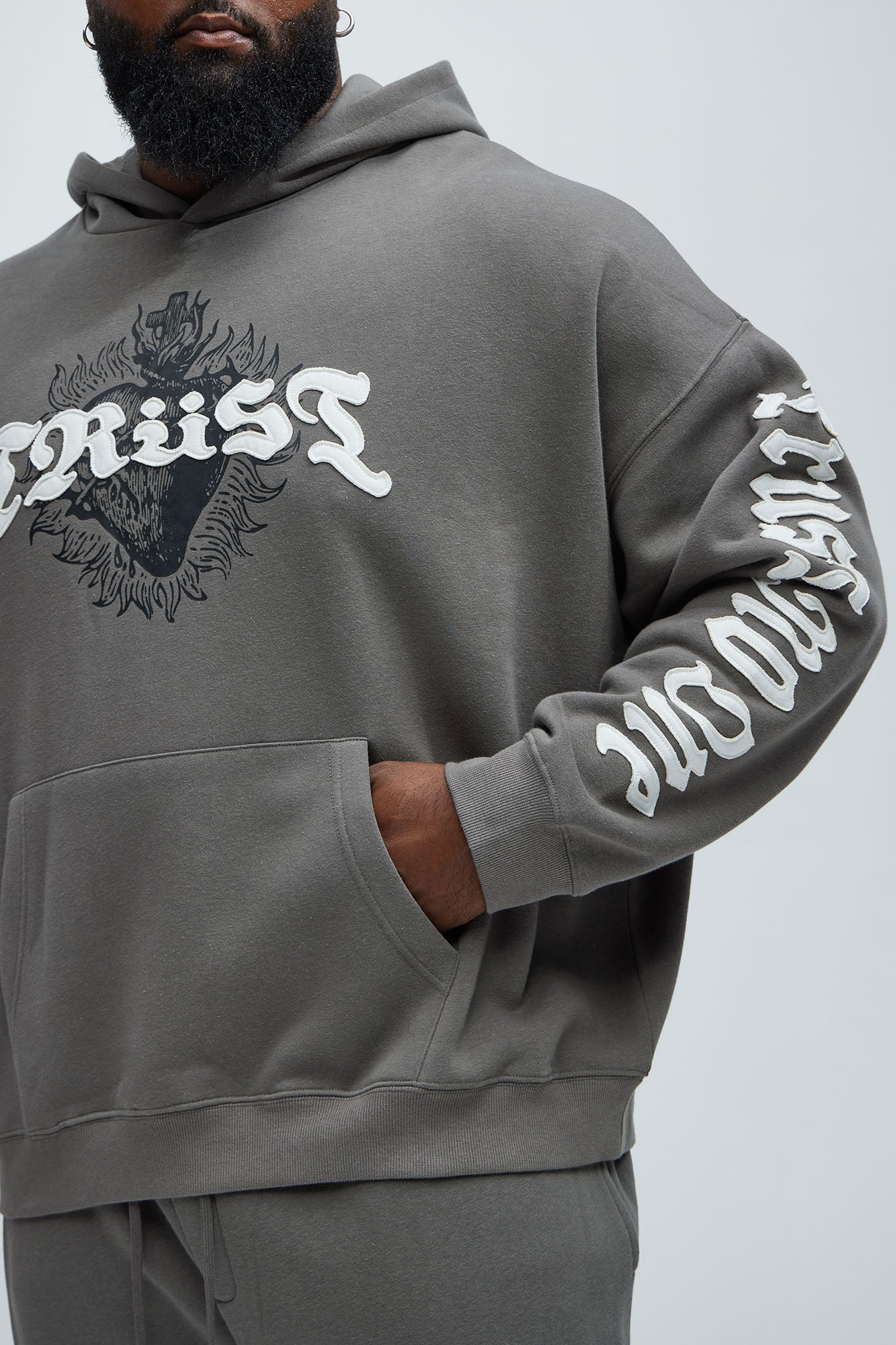 Tyson Trust Issues Oversized Hoodie - Grey