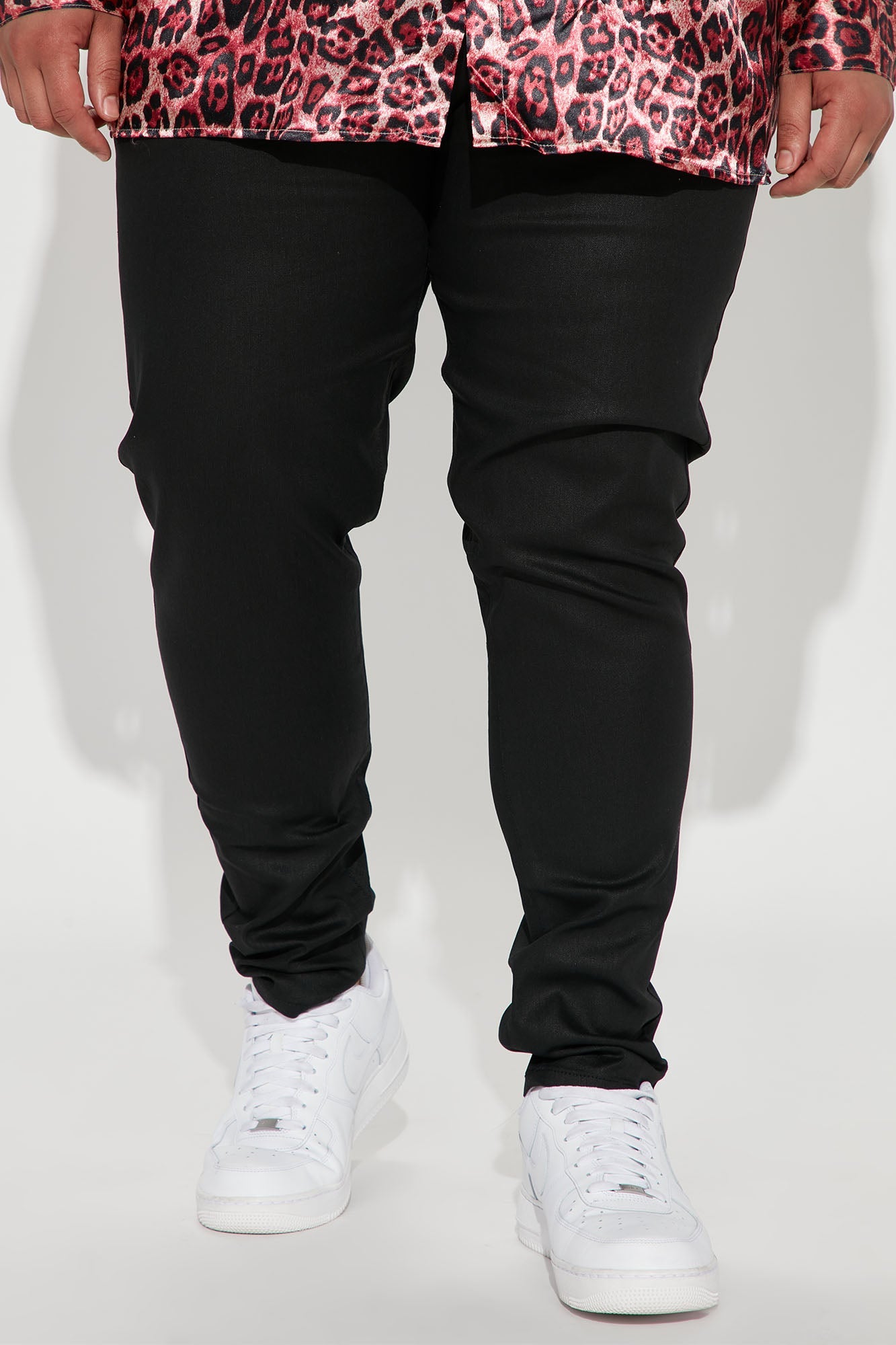 Not Like Others Waxed Slim Taper Jean - Black