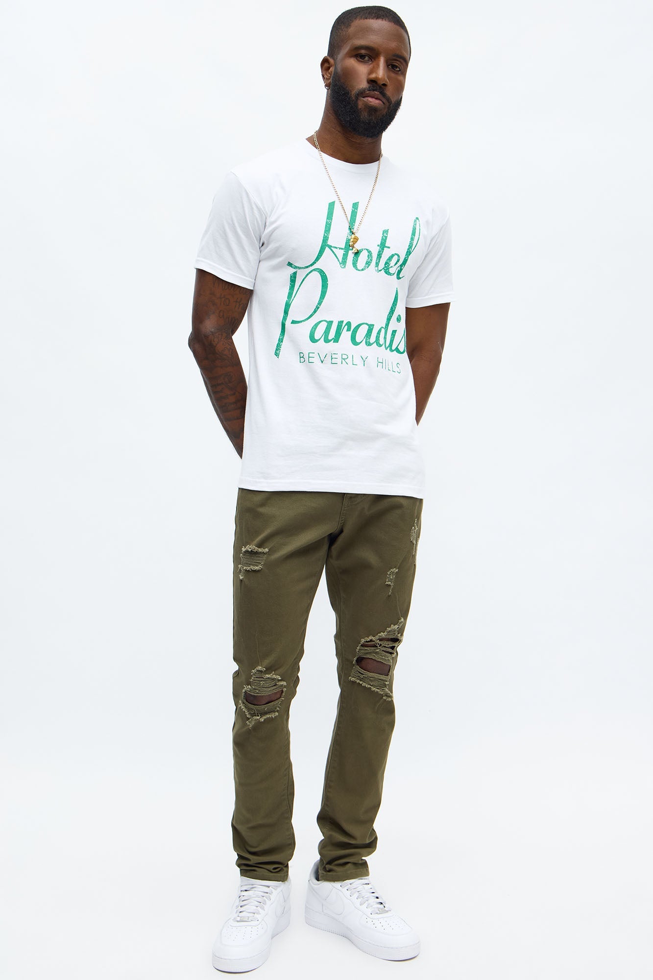 Skinny Ain't Coming Home Pants - Olive