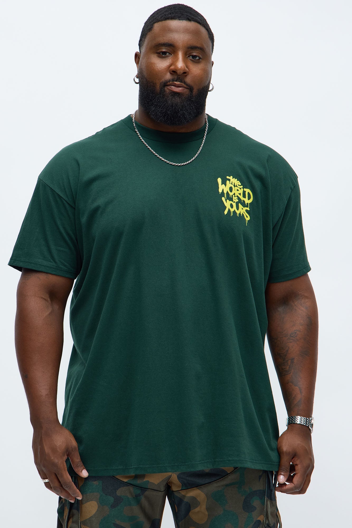 The World Is Yours Bear Short Sleeve Tee - Green