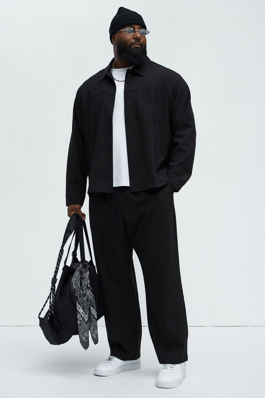 Ronan Straight Trousers - Black