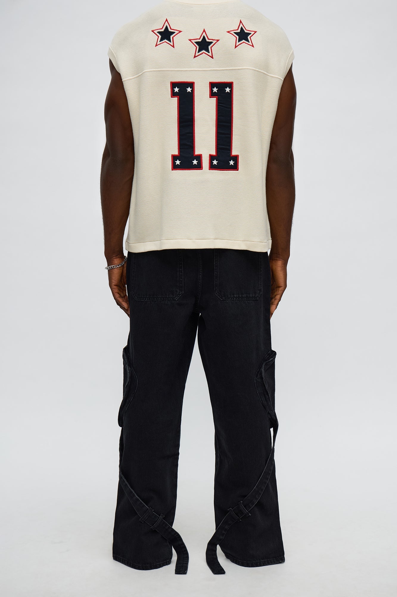 Relaxed Straight Paneled Cargo Jean - Black Wash