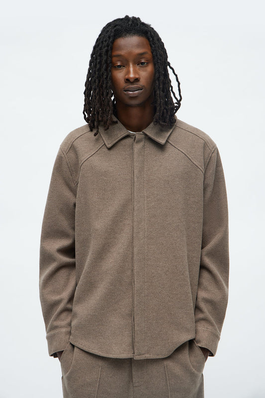 Williamsburg Hidden Placket Jacket - Brown