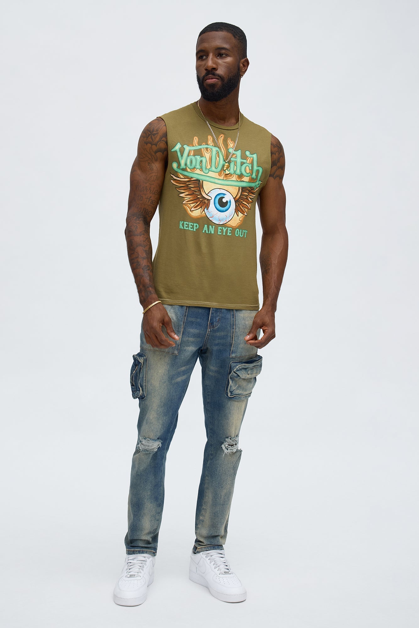 Von Dutch Keep An Eye Out Short Sleeve Tee - Hunter