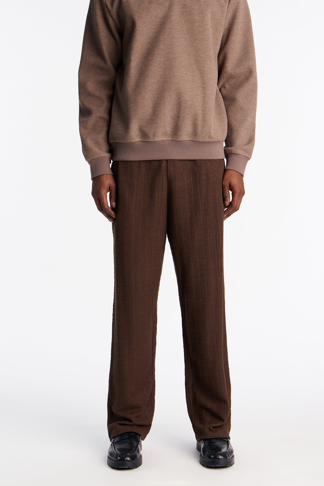 Baggy Dean Textured Pant - Brown