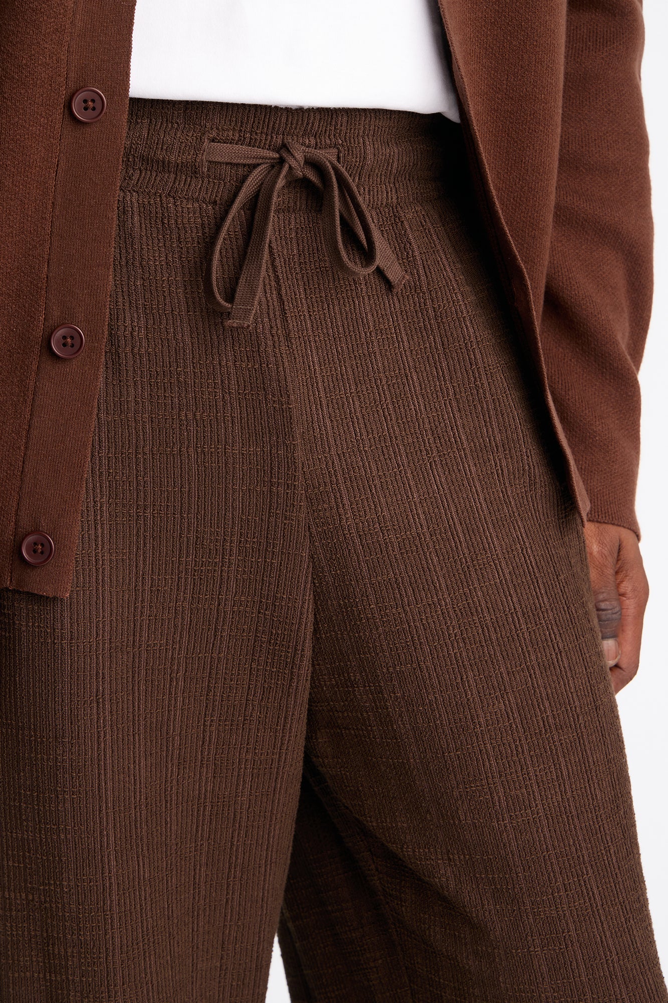 Baggy Dean Textured Pant - Brown