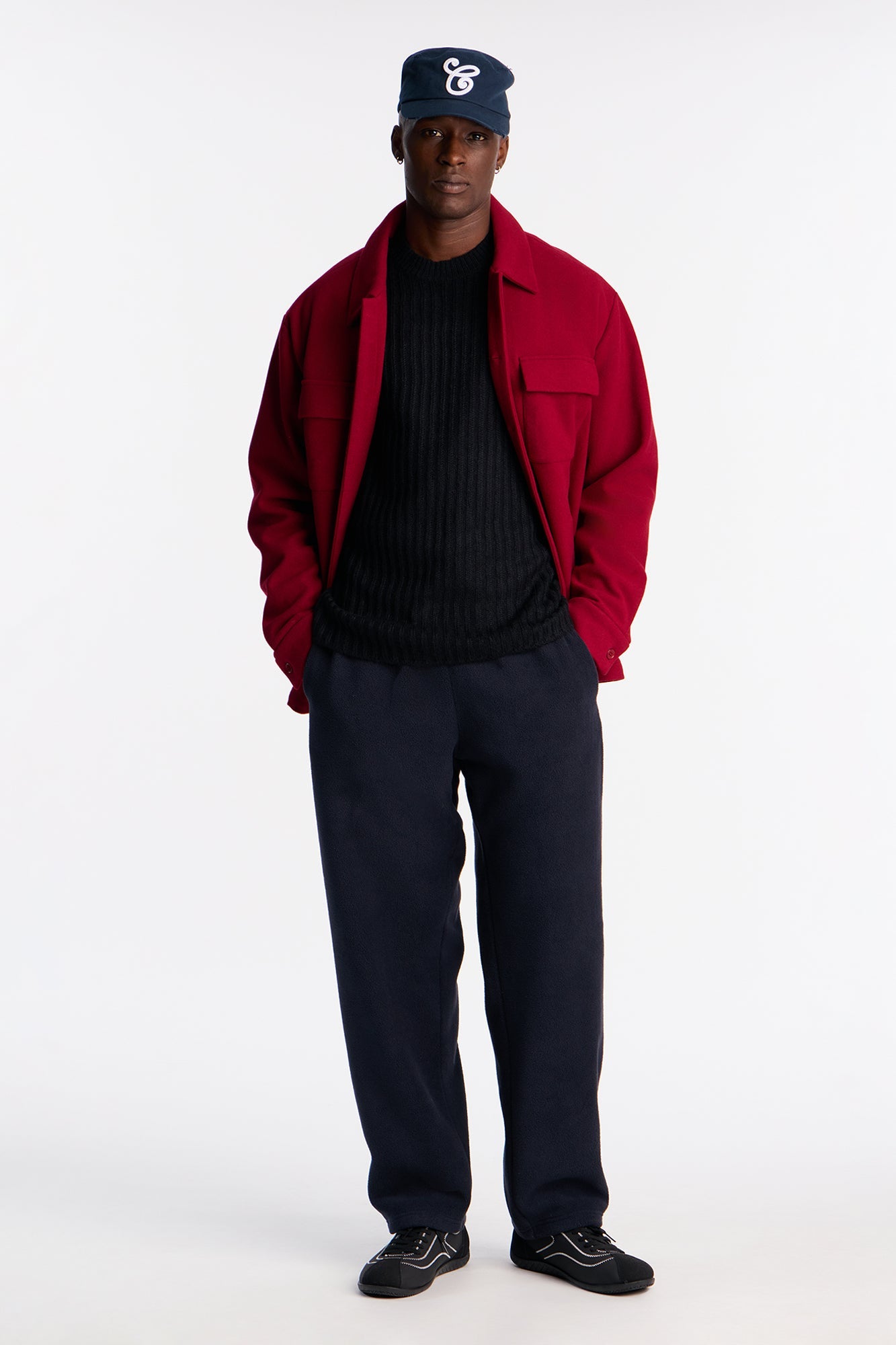 Ballou Pocket Button Up Shirt - Burgundy