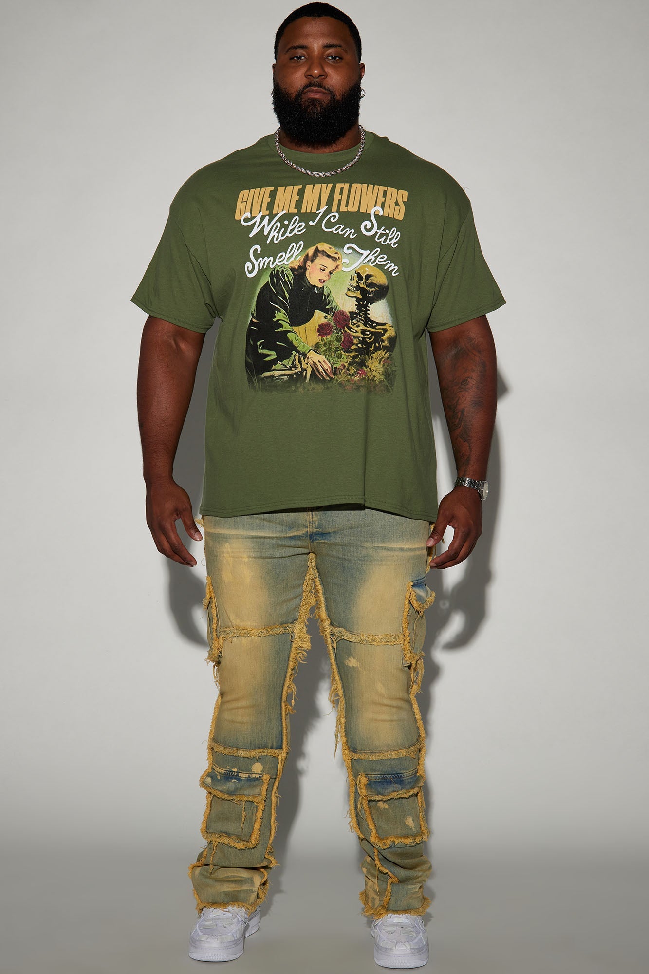 Give Me My Flowers Short Sleeve Tee - Hunter