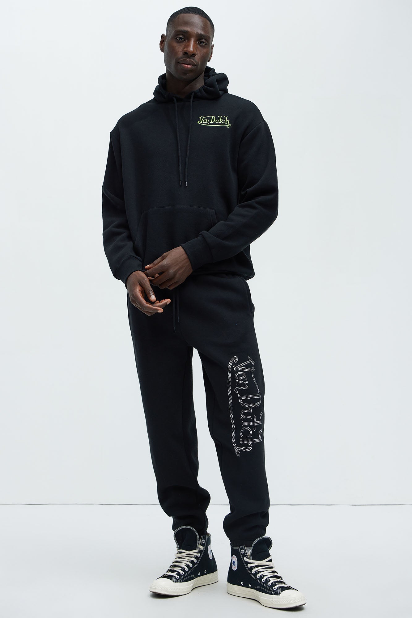 Von Dutch Lightning Bolt Hoodie - Black