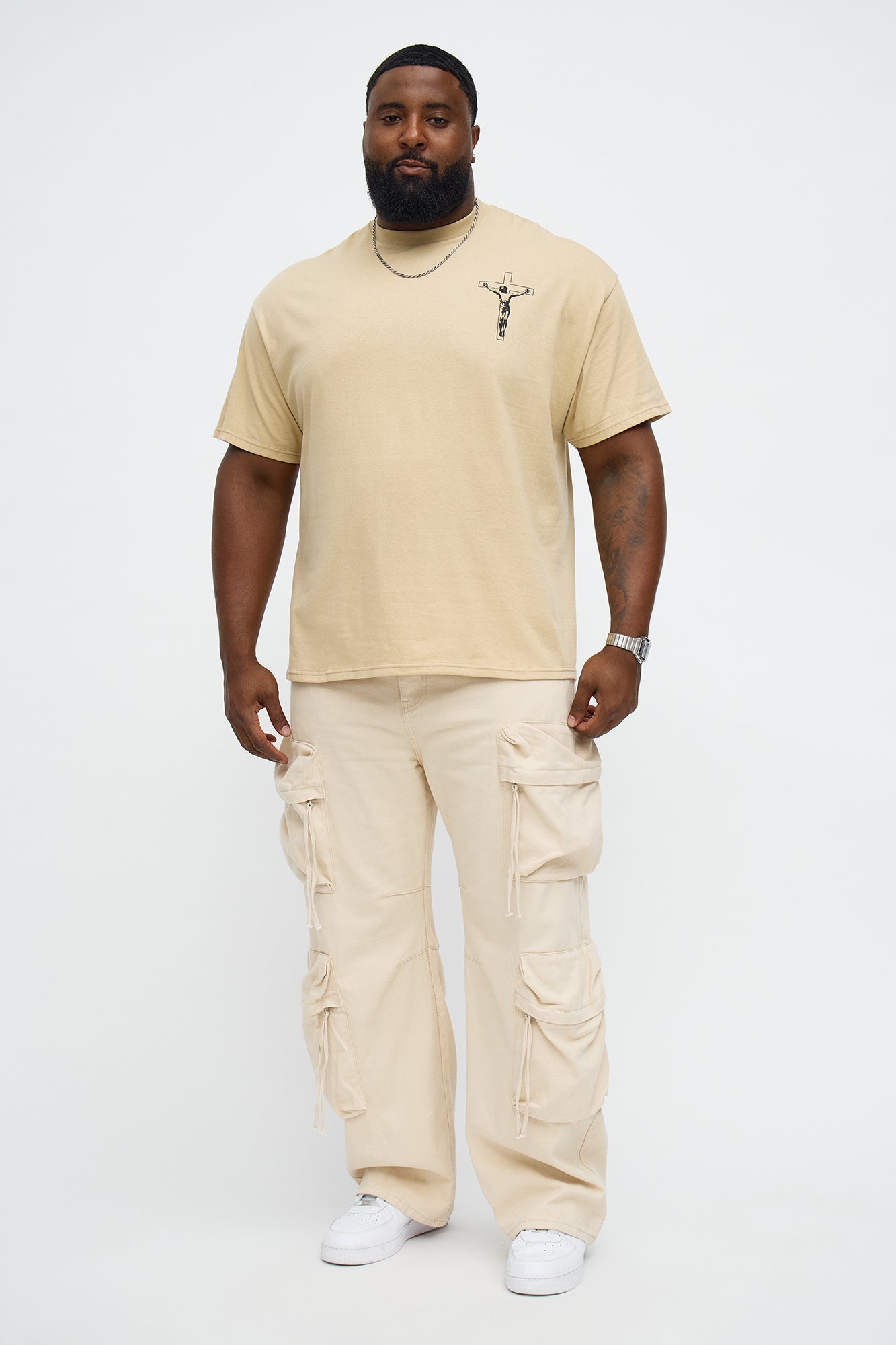 Faith Hope Love Short Sleeve Tee - Sand