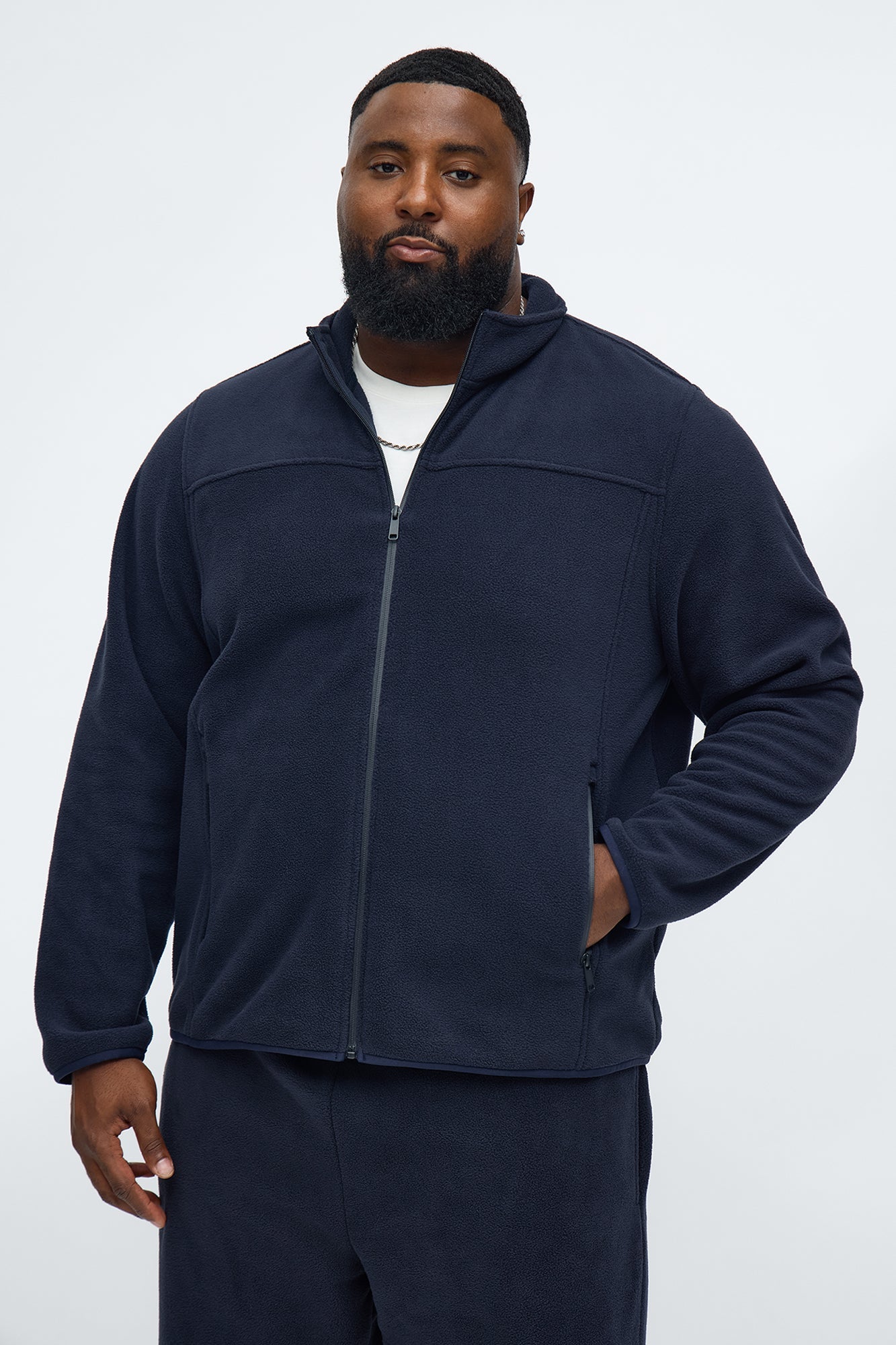 Core Microfleece Zip Jacket - Navy